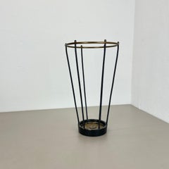 Regenschirmständer im BAUHAUS-Stil aus Messing und Metall aus der Mitte des Jahrhunderts, Frankreich, 1950er Jahre