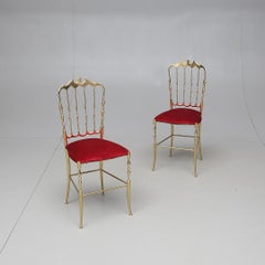 Midcentury Brass Ballroom Chairs by Giuseppe Gaetano Descalzi