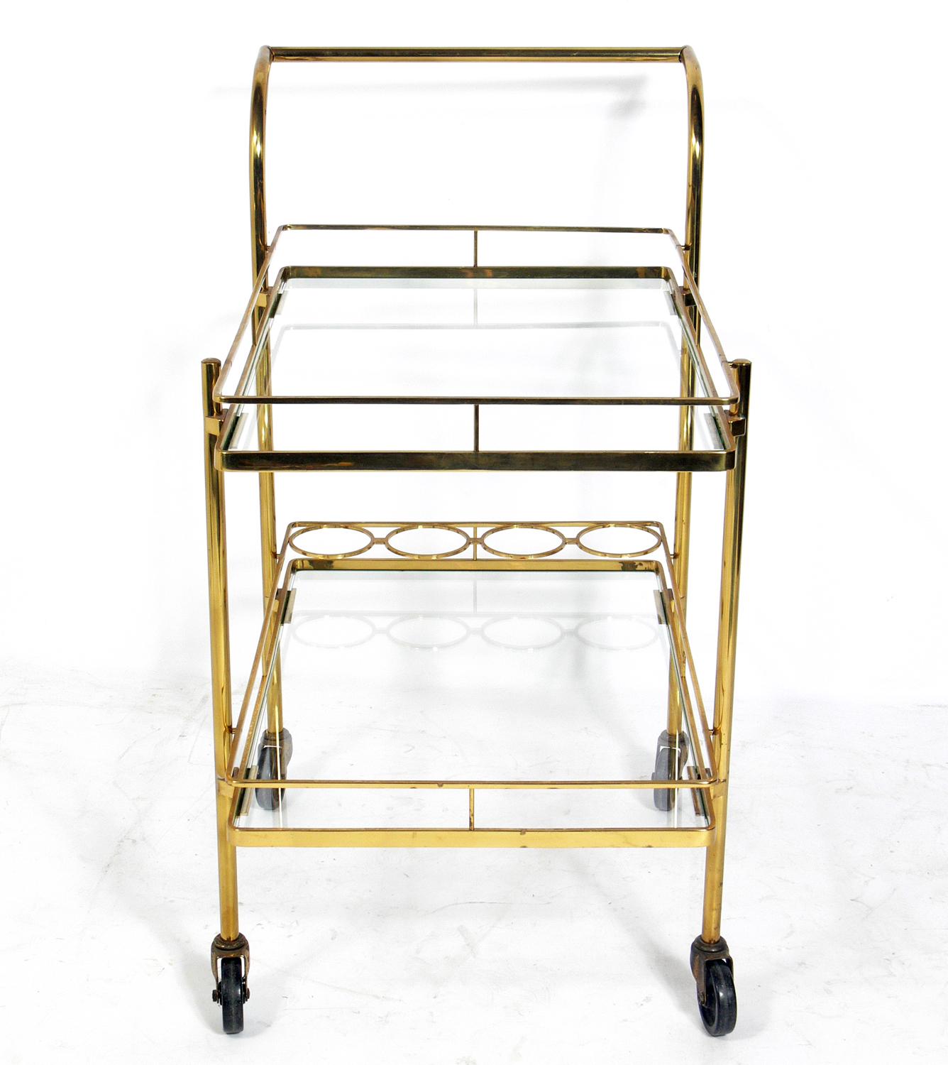 Midcentury Barwagen aus Messing (Moderne der Mitte des Jahrhunderts) im Angebot