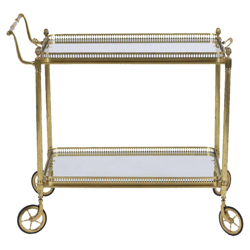Mid-Century Modern Midcentury Brass Bar Cart