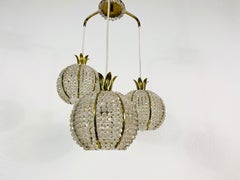 Midcentury Brass Cascade Chandelier by Emil Stejnar for Rupert Nikoll, 1960s