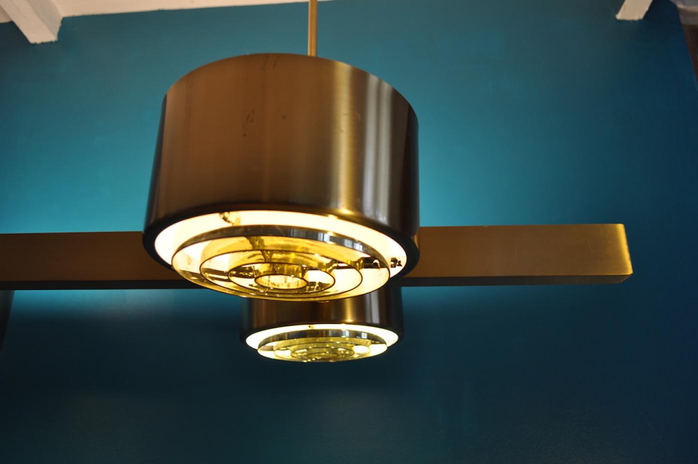 Midcentury Brass Chandelier by Hans Agne Jakobsson T261-4 In Good Condition For Sale In Paris, FR