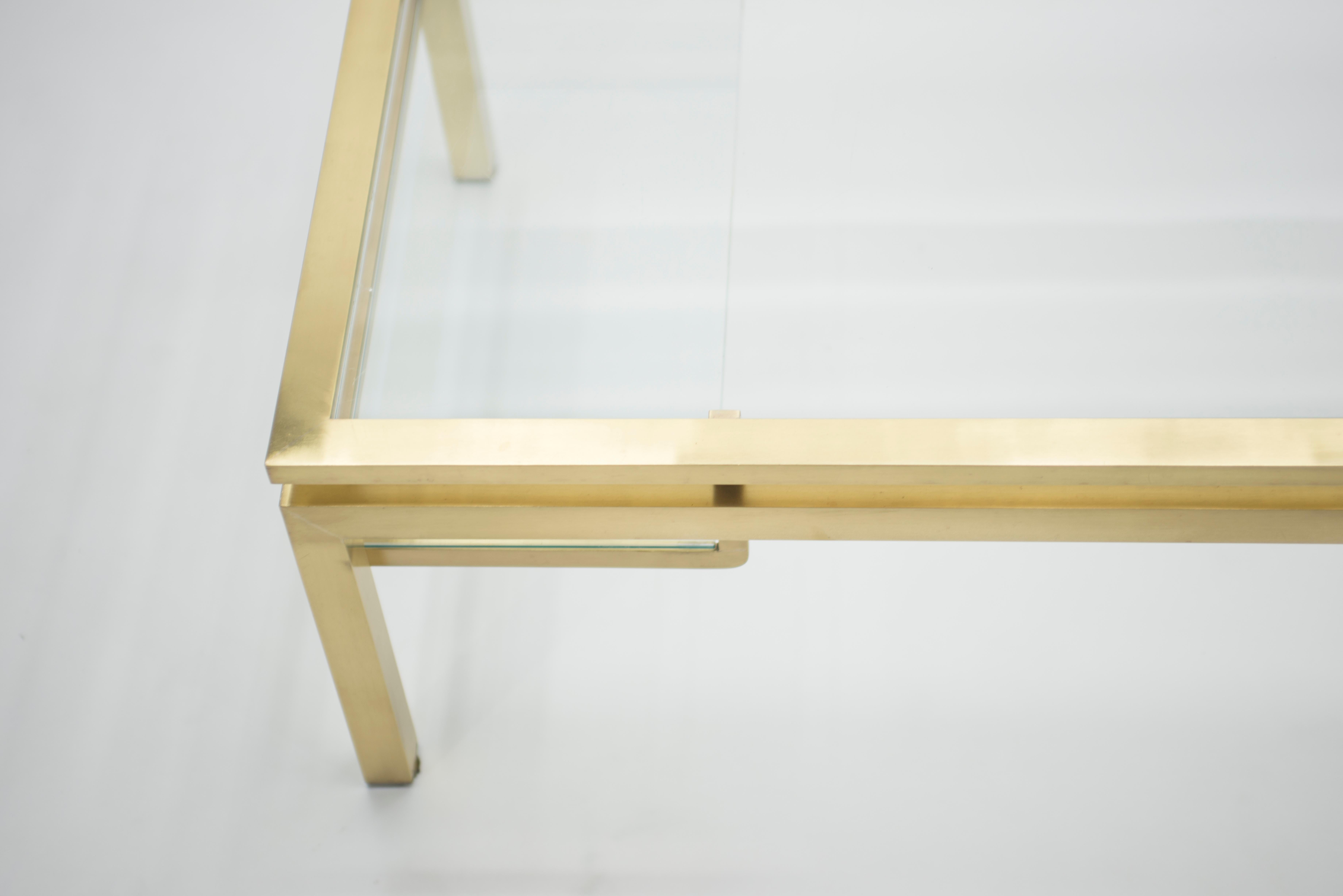 Mid Century Brass Coffee Table by Guy Lefevre for Maison Jansen, 1970s 5