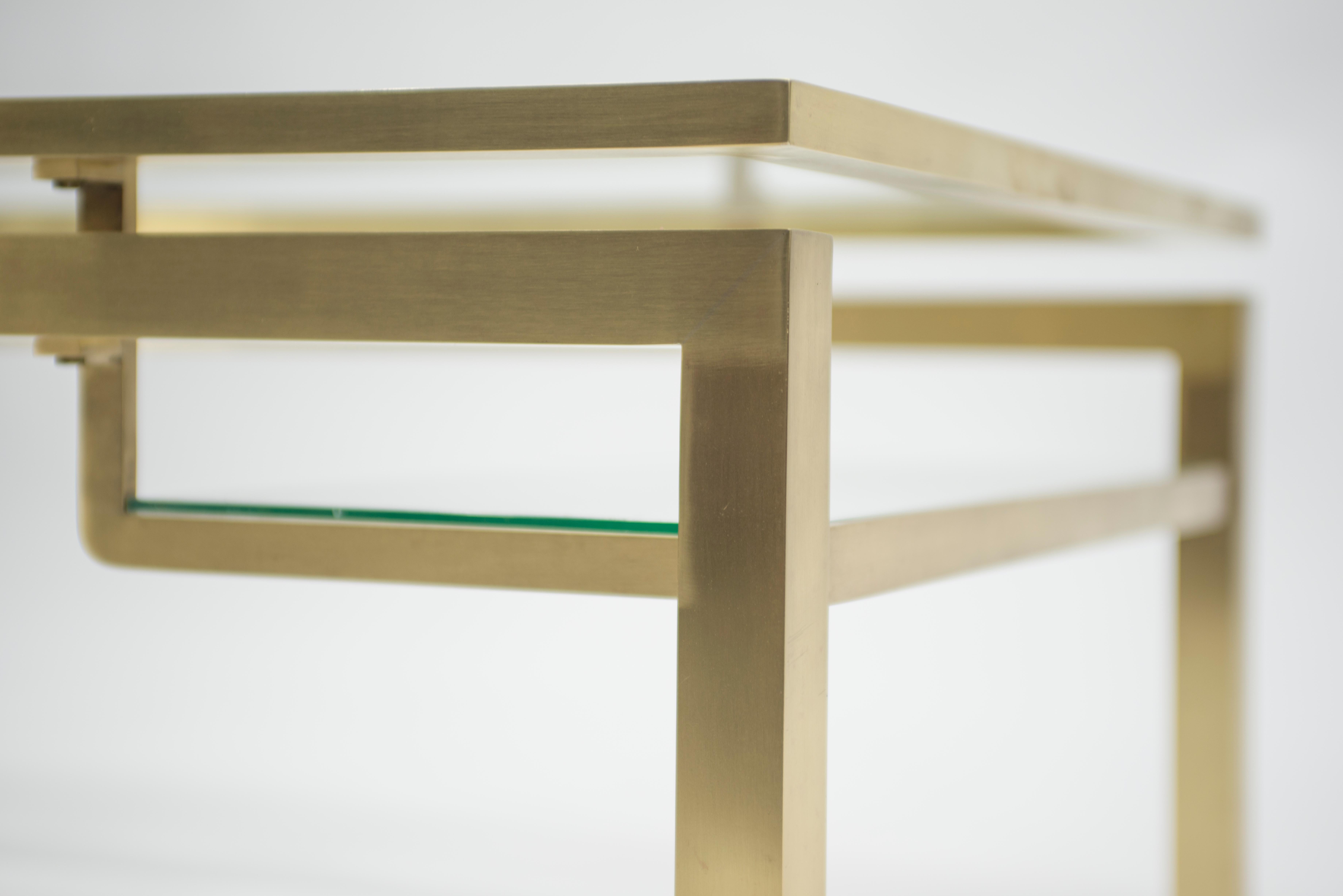 Mid Century Brass Coffee Table by Guy Lefevre for Maison Jansen, 1970s 7