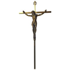 Midcentury Brass Crucifix