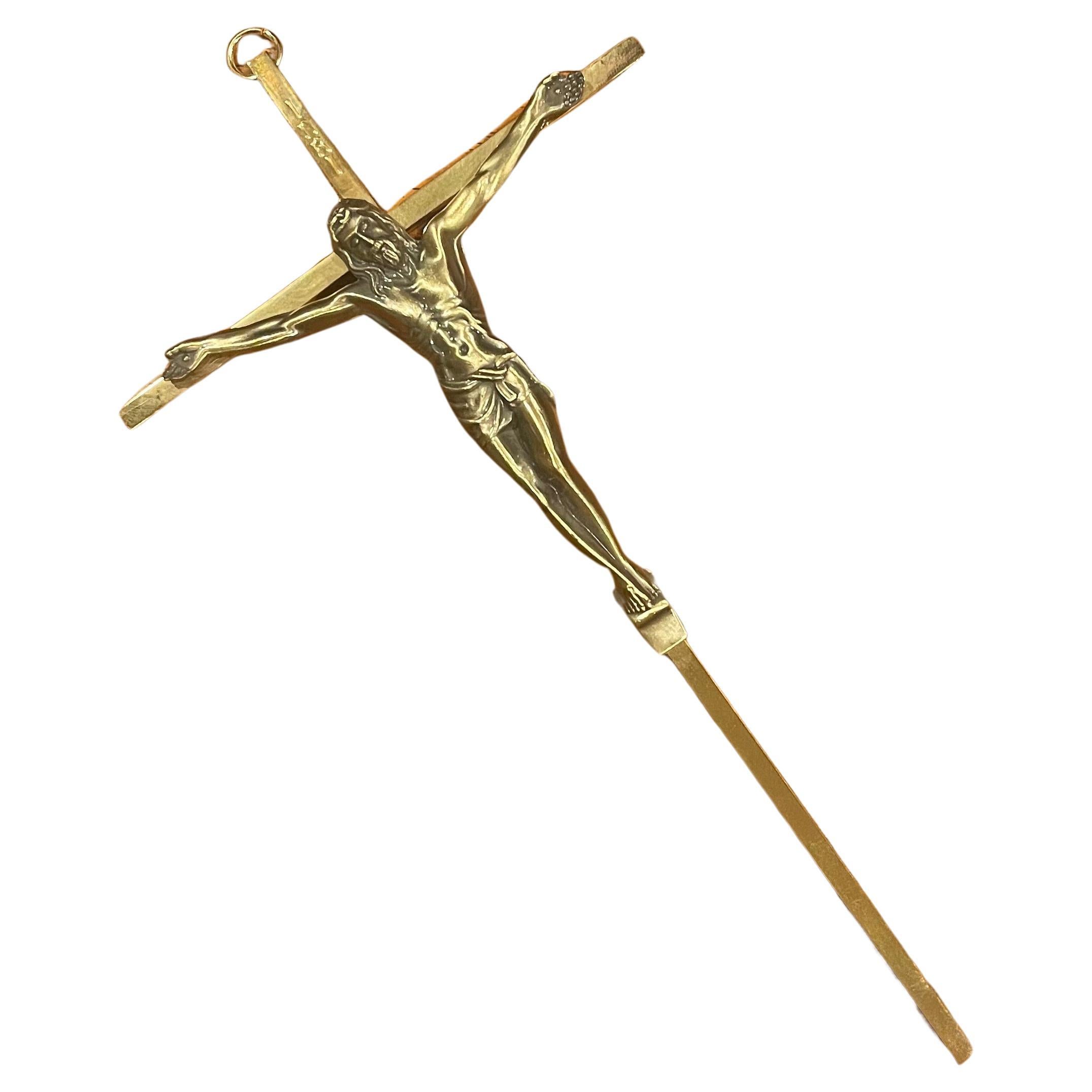 Details about   Antique style crucifix Big size brass Key collectible 24cm 