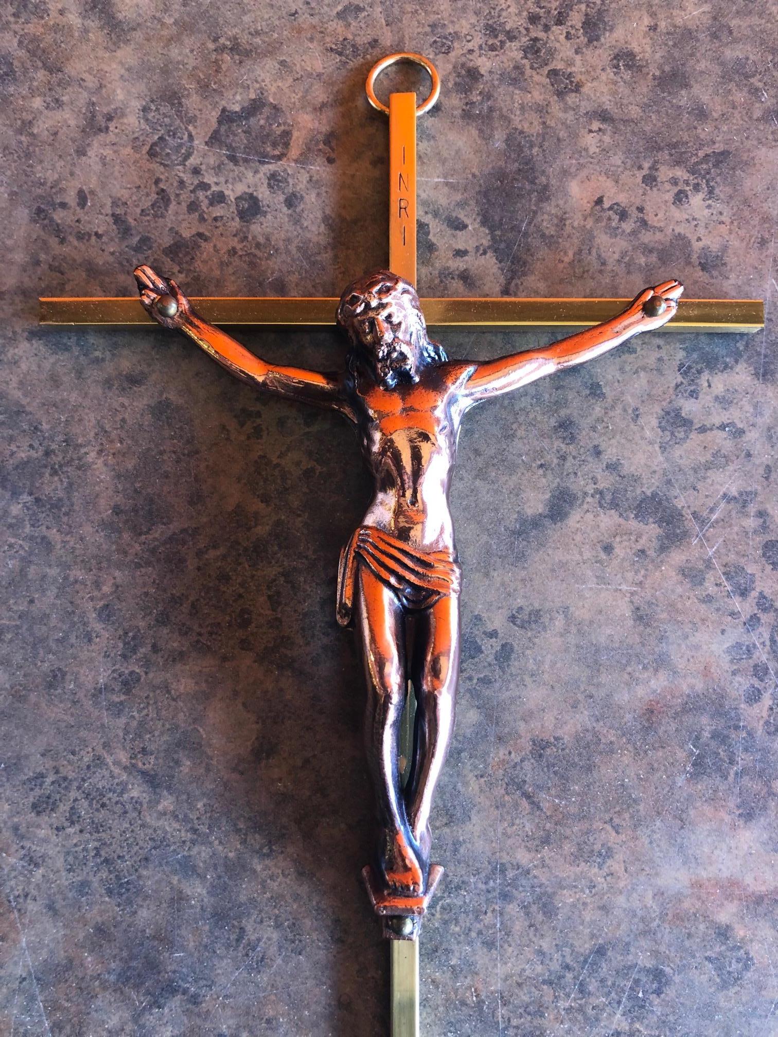 copper crucifix