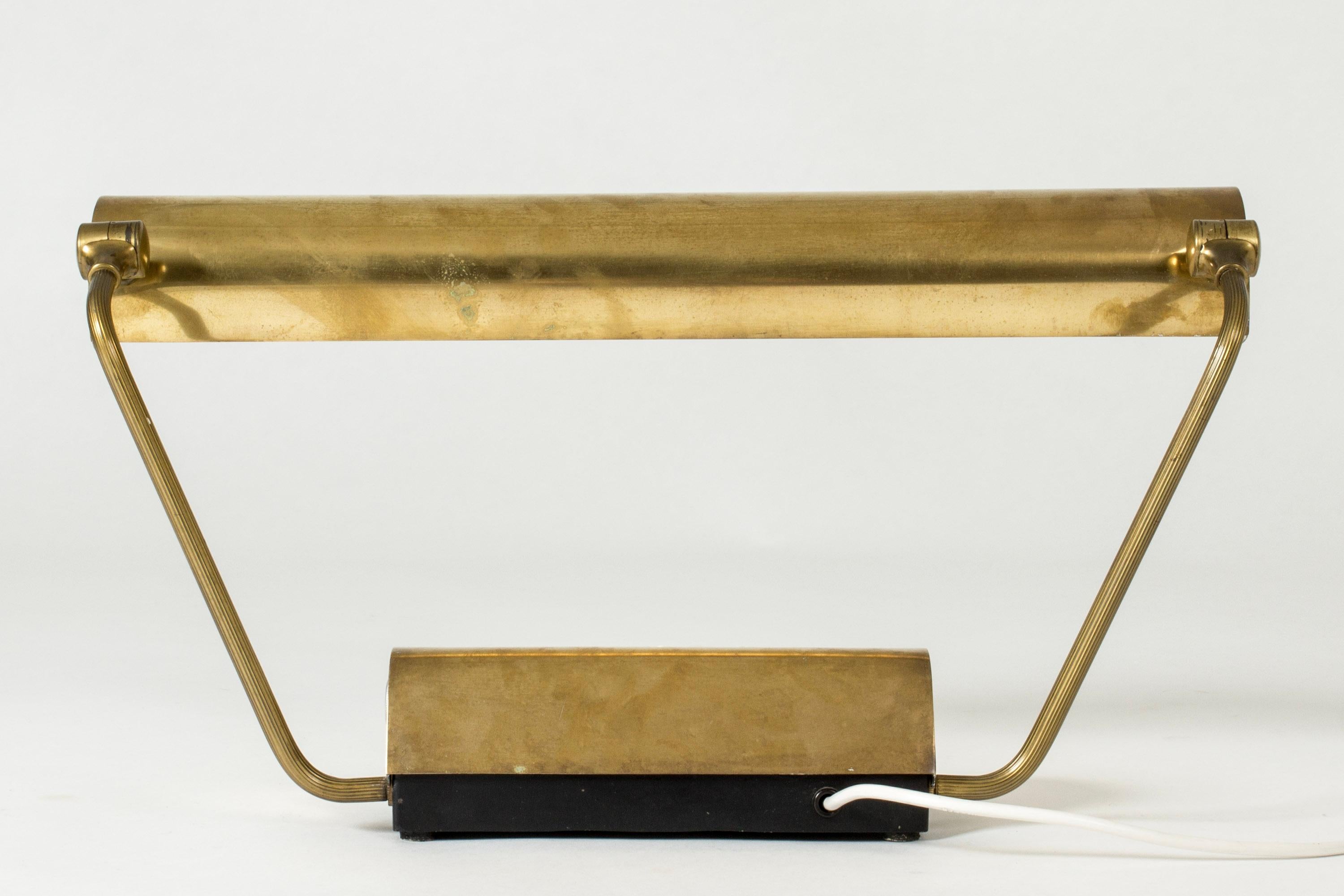 Midcentury Brass Desk lamp, Philips, The Netherlands, 1940s For Sale 4
