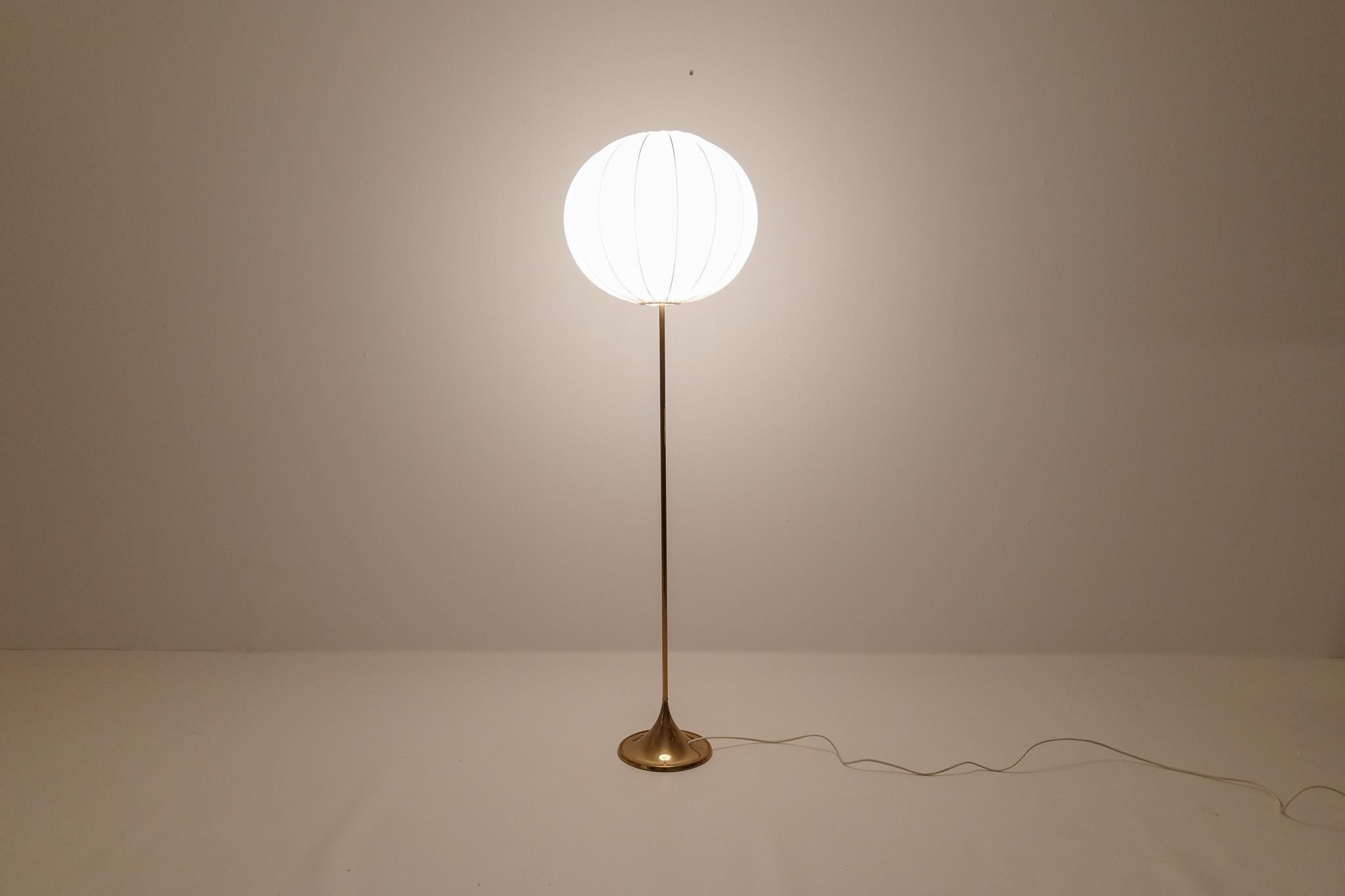 Midcentury Brass Floor Lamp Bergboms G-025, Sweden, 1960s 2