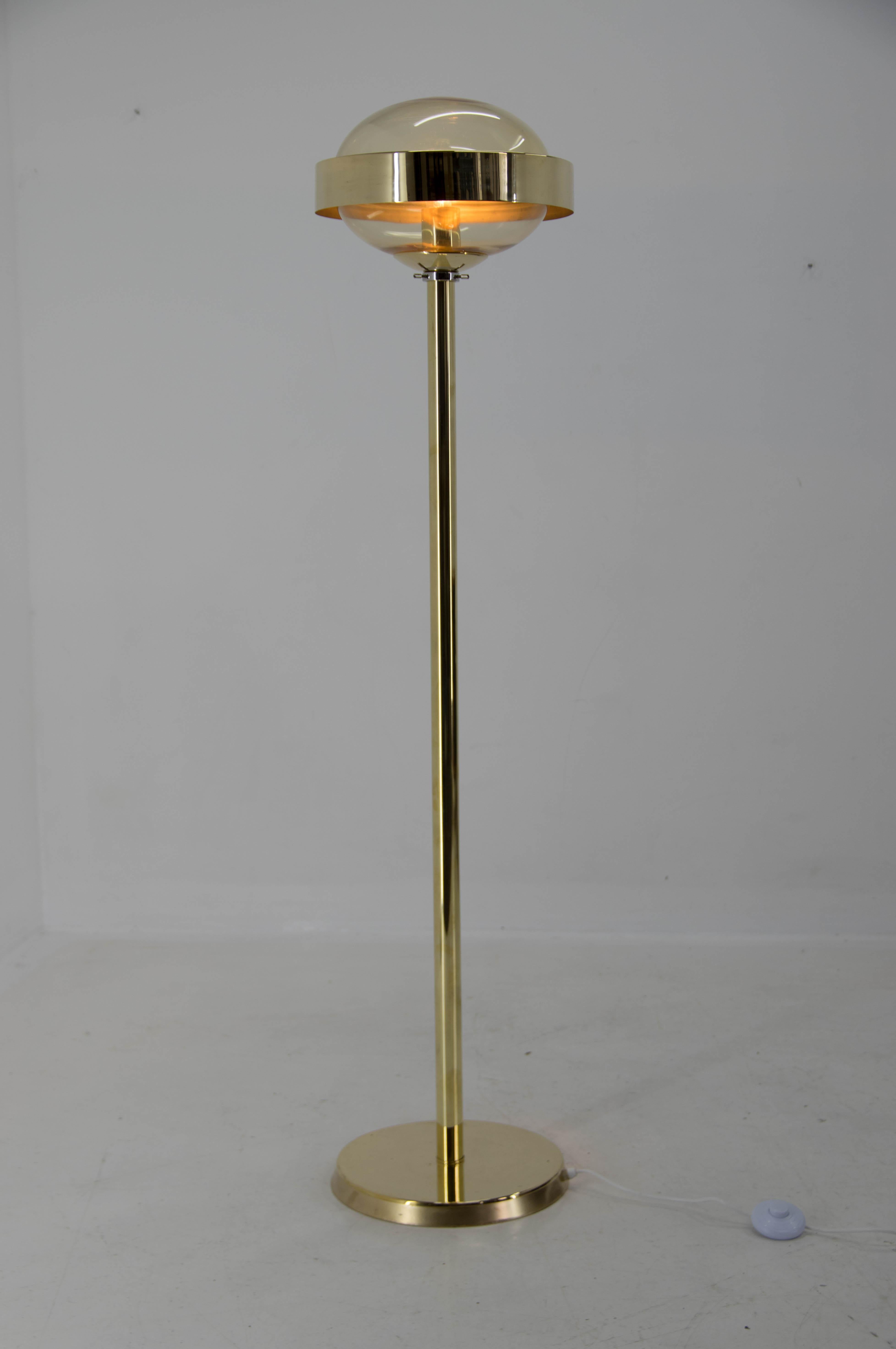 Mid-Century Modern Midcentury Brass Floor Lamp by Kamenicky Senov, 1970s
