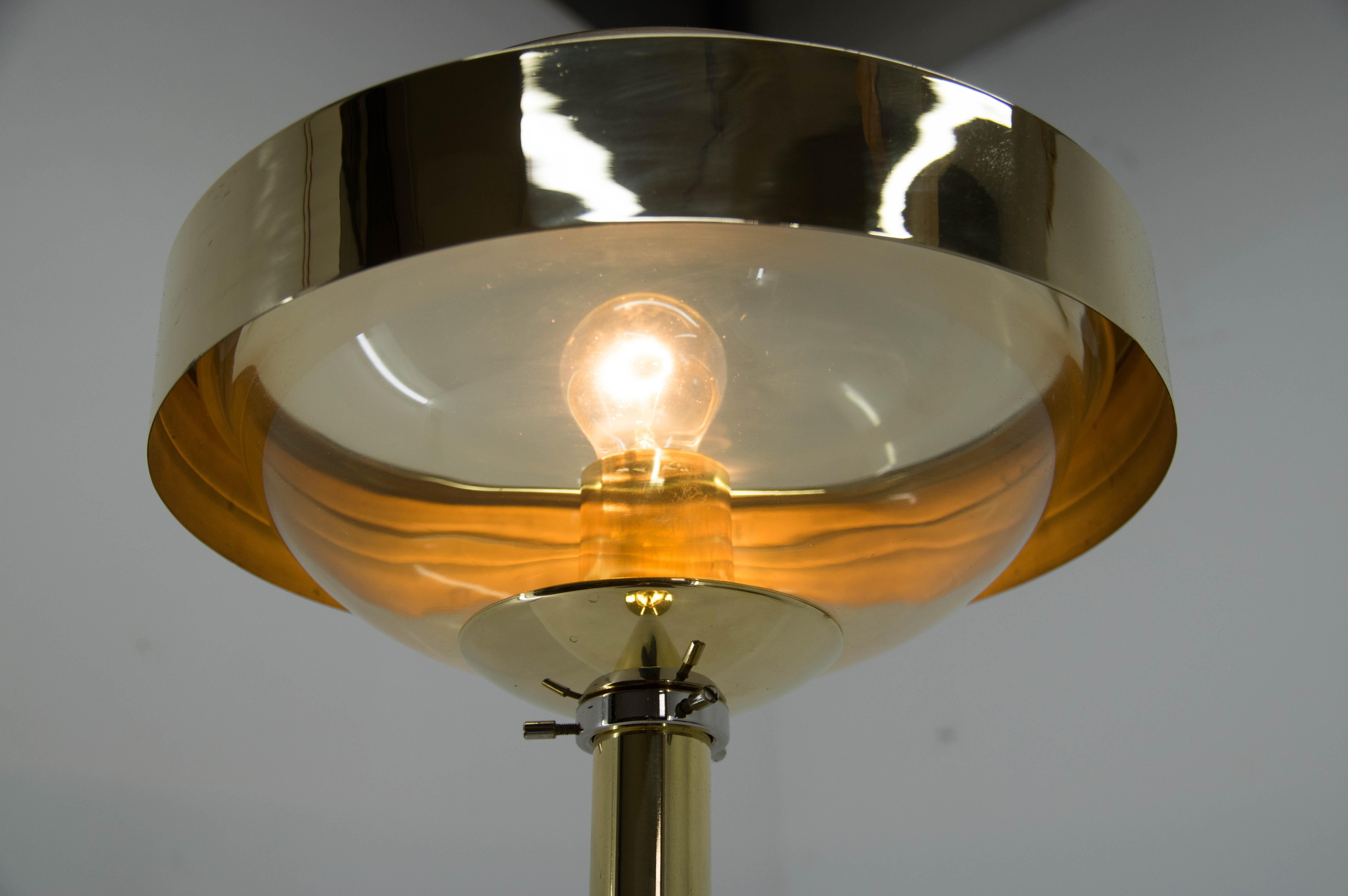 Midcentury Brass Floor Lamp by Kamenicky Senov, 1970s 1