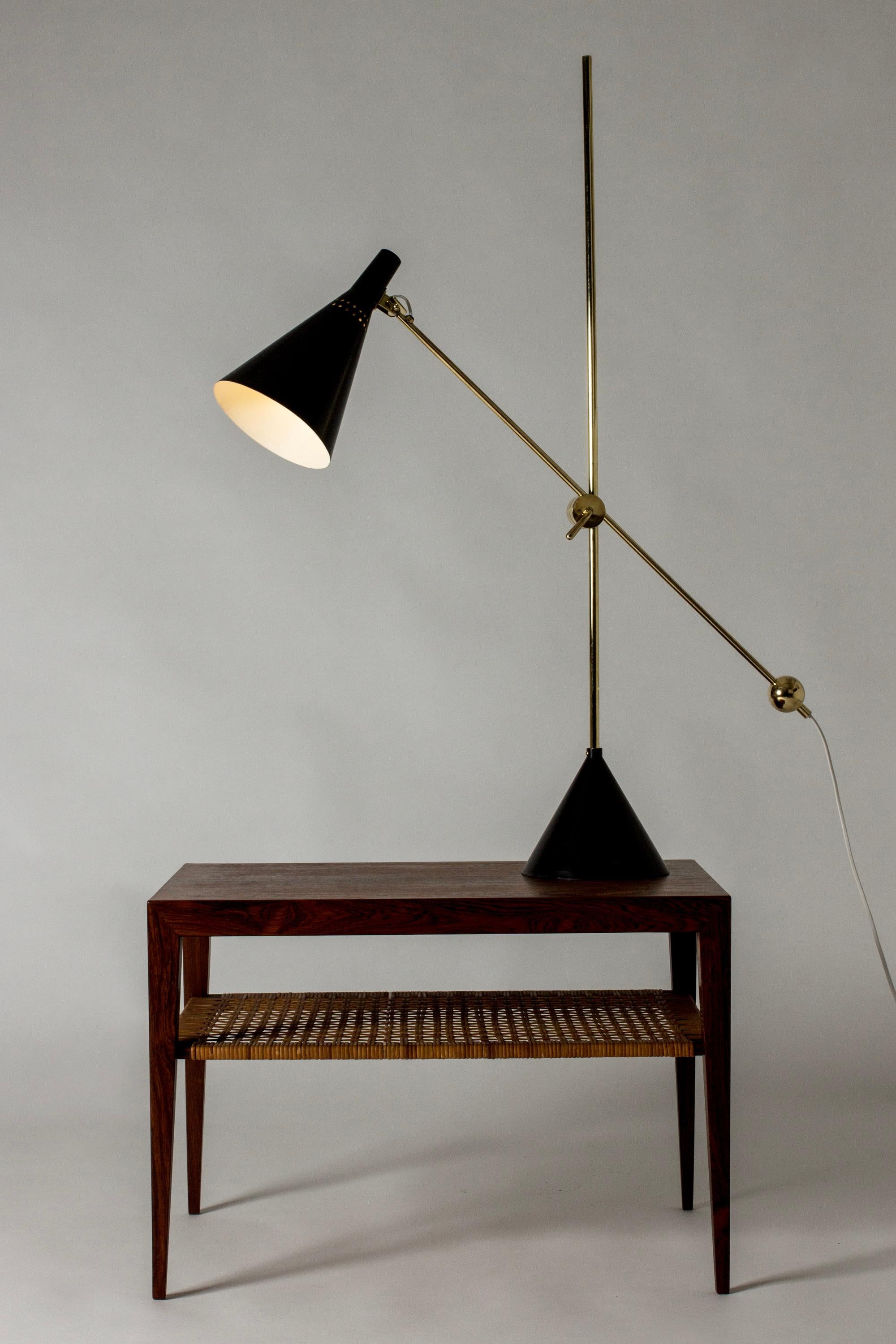 Midcentury Brass Floor Lamp by Tapio Wirkkala for Idman Oy 3