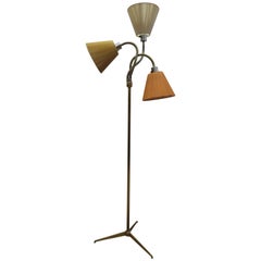Midcentury Brass Floor Lamp Triennale
