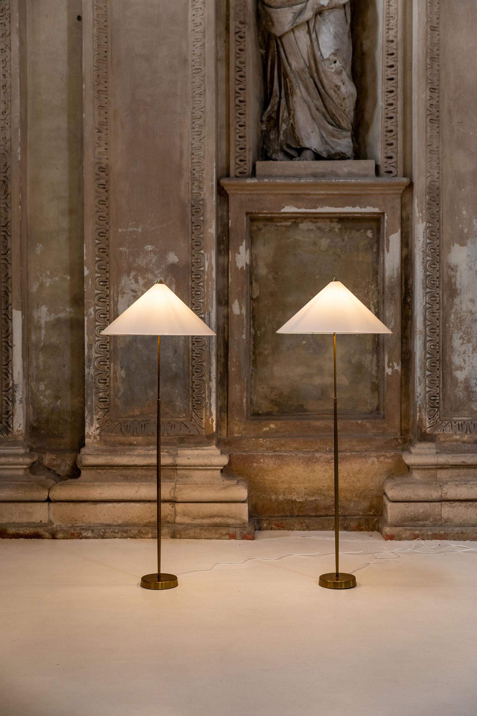 Italian Midcentury Brass Floor Lamps, 1960