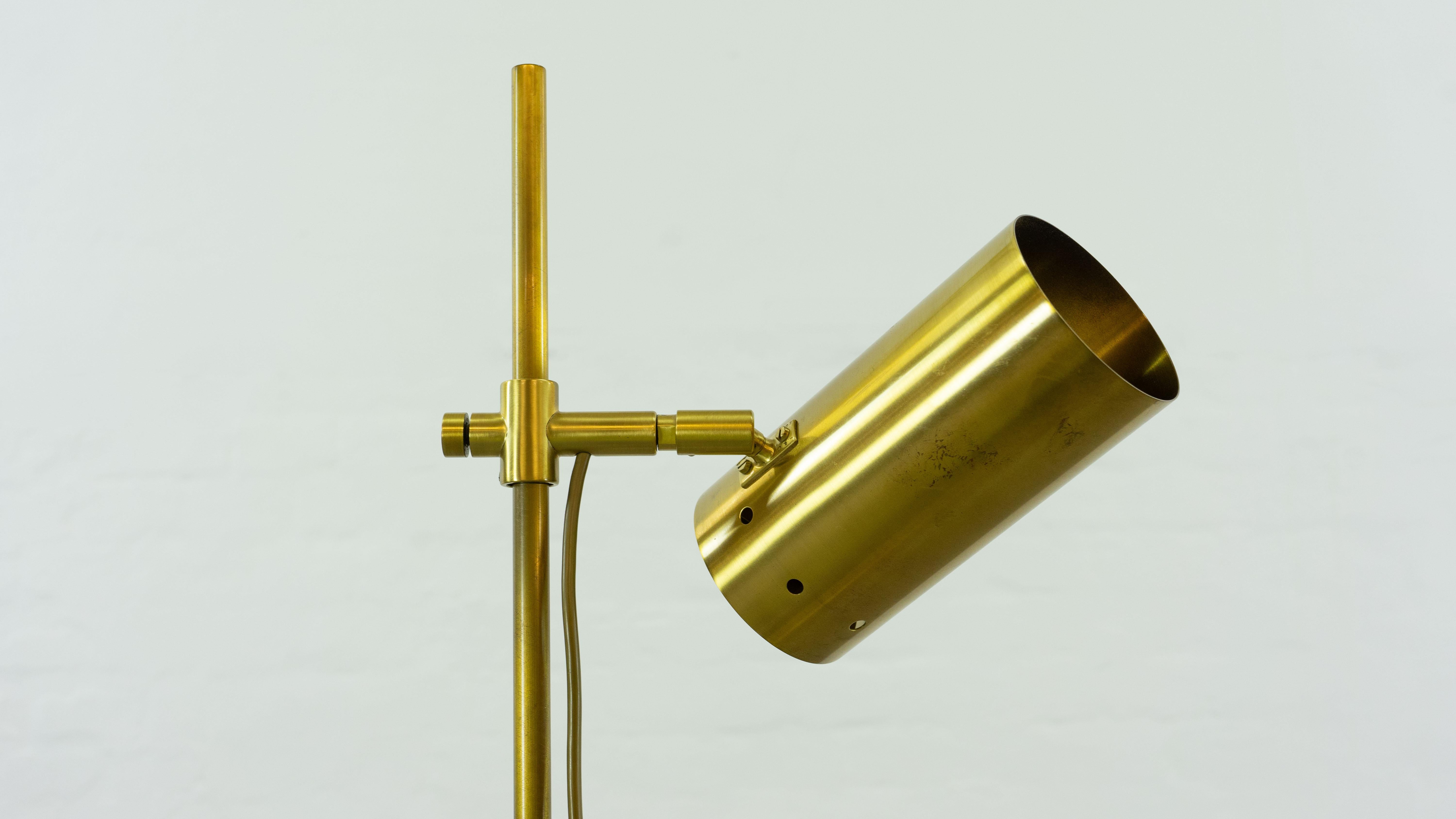 Mid-20th Century Midcentury Brass Floorlamp / Spot, 60s For Sale