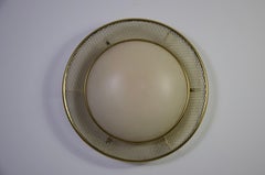 Midcentury Brass Flush Mount by Erco, 1960s