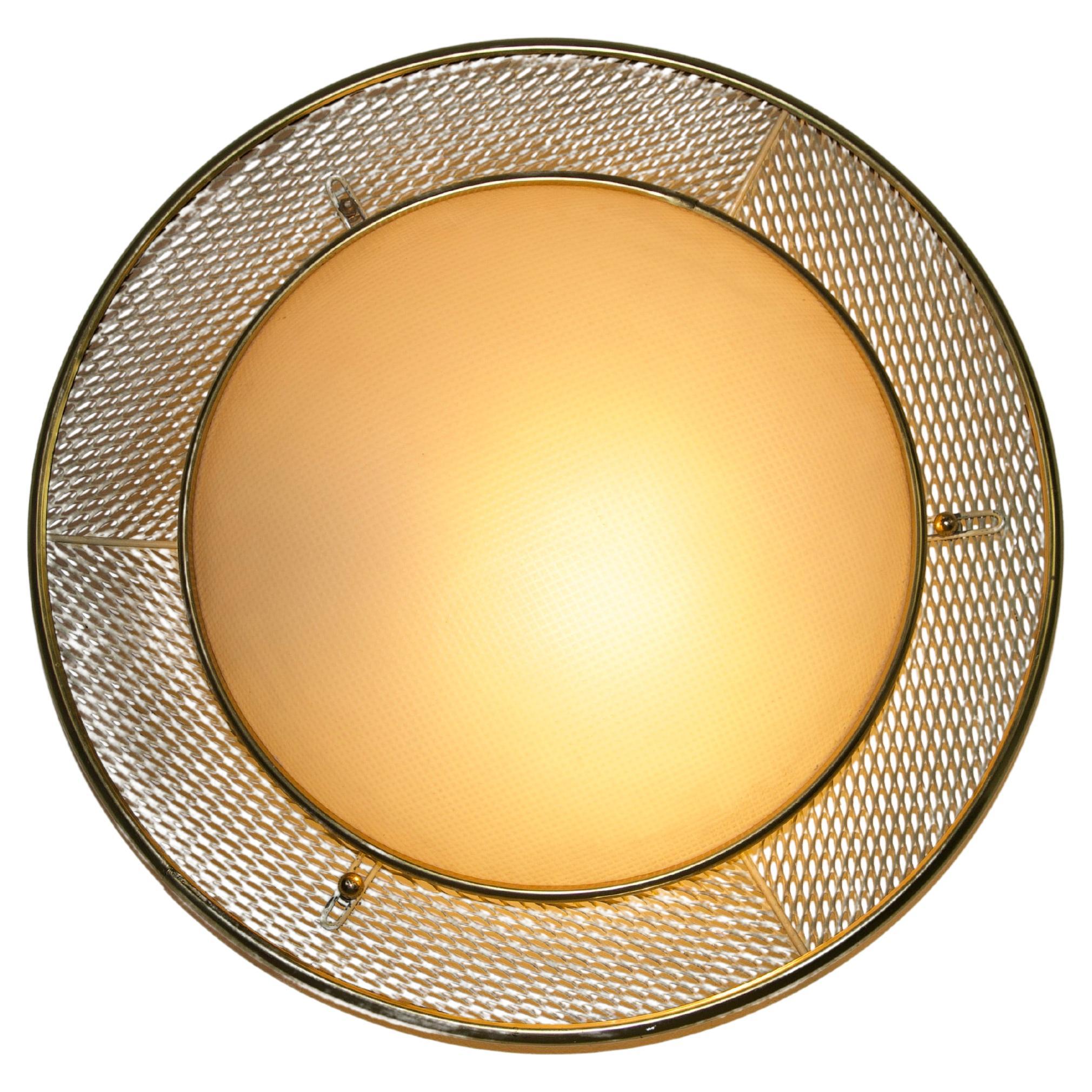 Midcentury Brass Flush Mount by Erco, 1960s