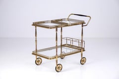 Midcentury Brass & Glass Bar Cart, 1960s