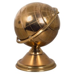 Vintage Midcentury Brass Globe Cigarette Holder, circa 1960