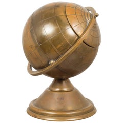 Vintage Midcentury Brass Globe Cigarette Holder, circa 1960