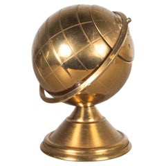 Vintage Midcentury Brass Globe Cigarette Holder, circa 1960