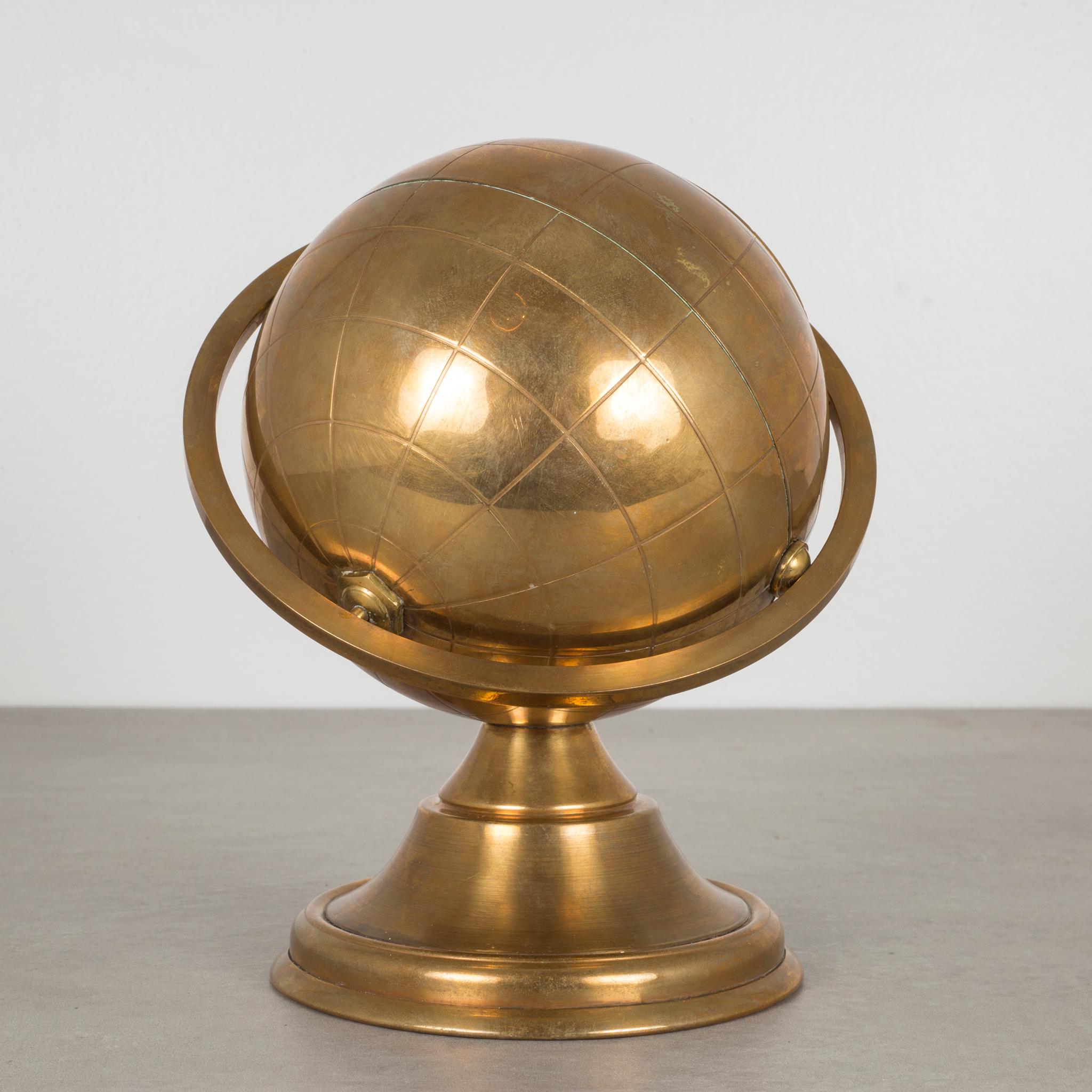 Midcentury Brass Globe Cigarette Holder, circa 1960s In Excellent Condition In San Francisco, CA