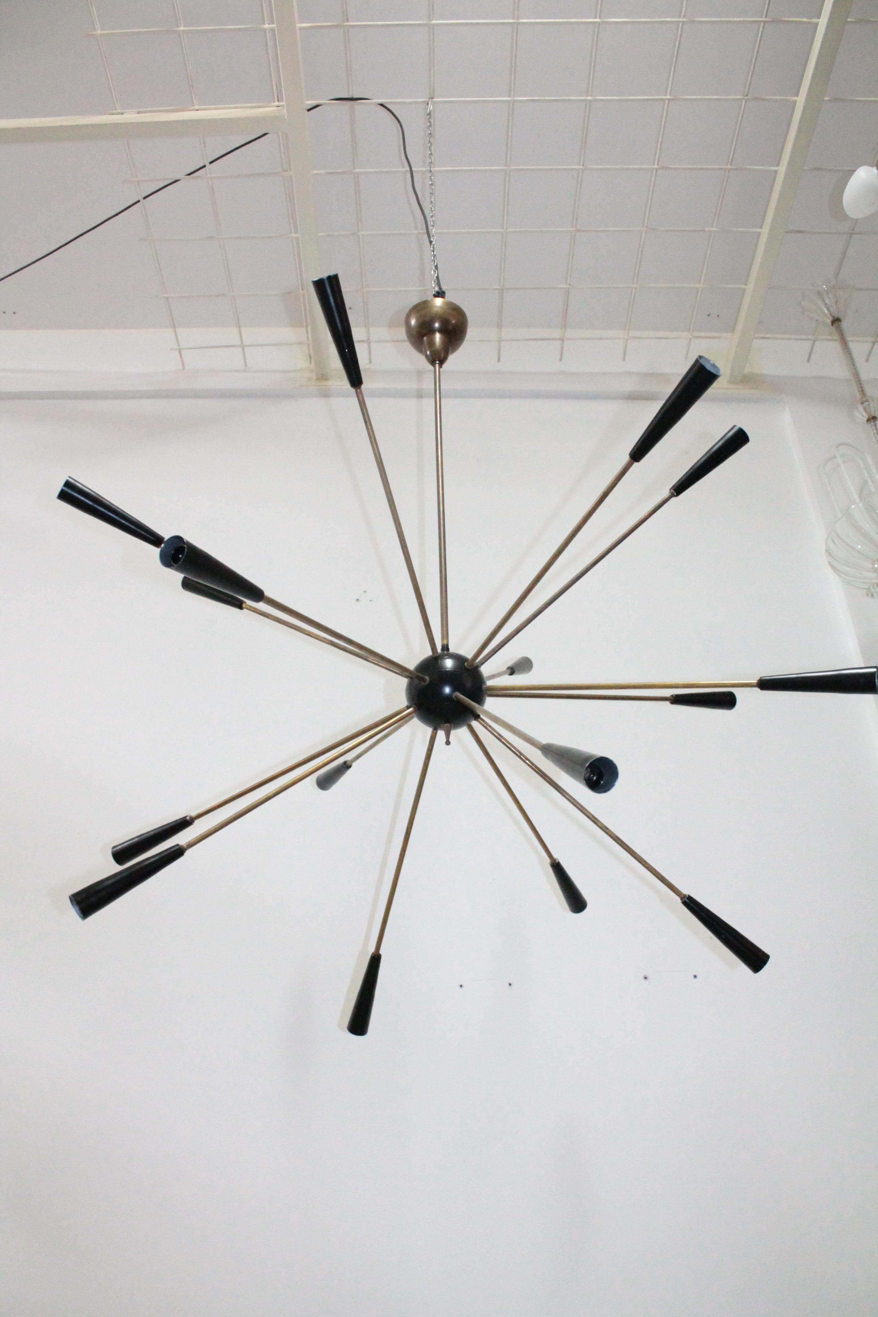 Mid-Century Modern Midcentury Brass Italian Ceiling lamp 