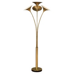 Used MidCentury Brass Italian Manufacturing Floor Lamp, 1970