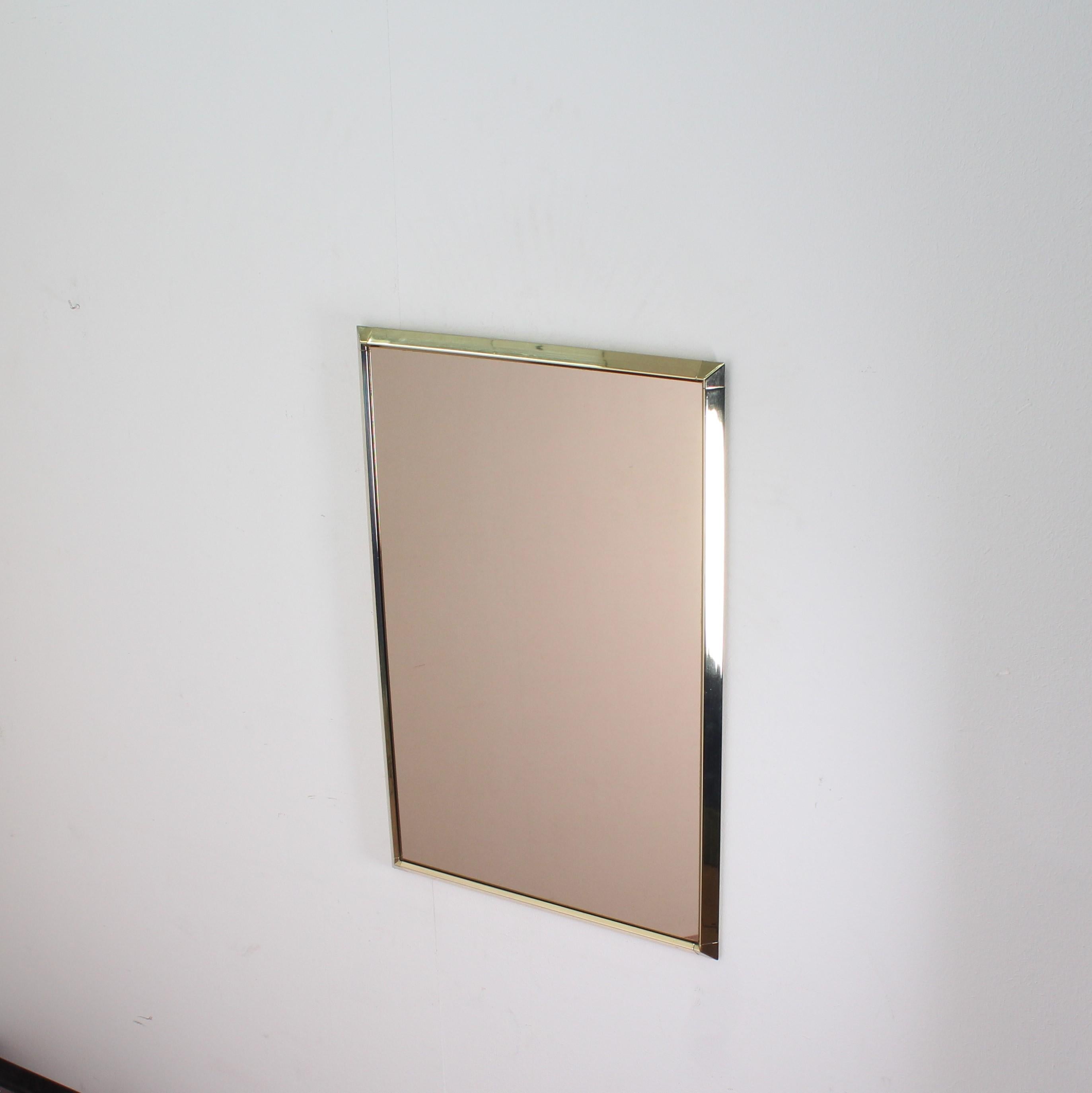 Midcentury Brass Italian Miror, 1970s 8