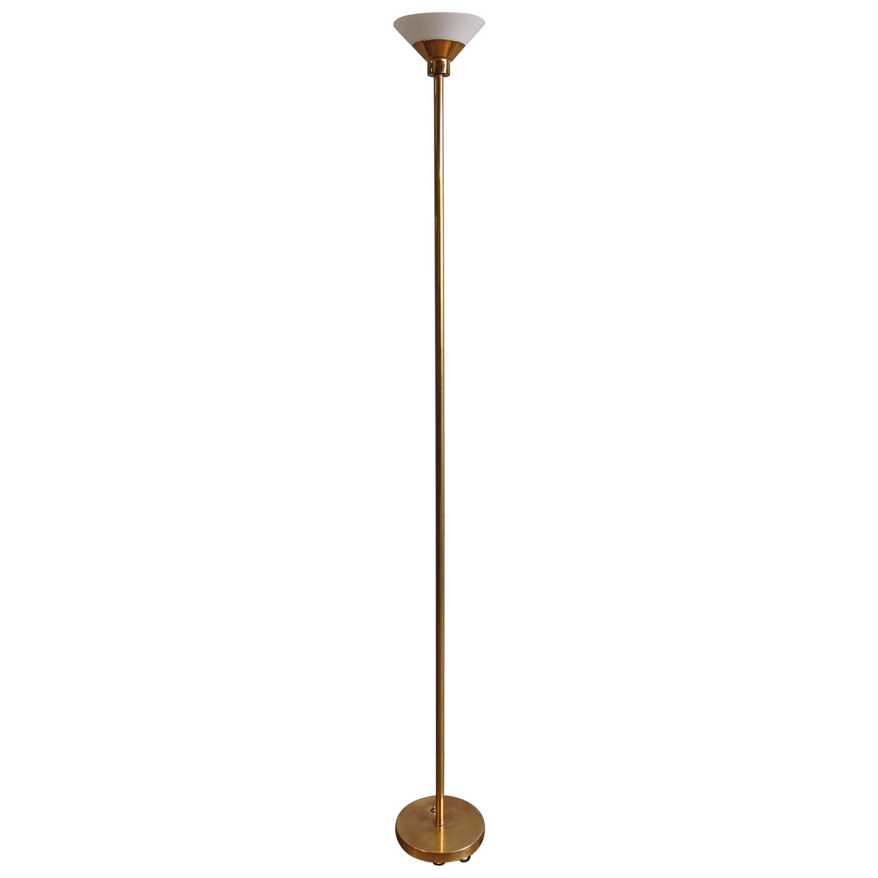 Midcentury Brass Koch and Lowy Torchère Floor Lamp