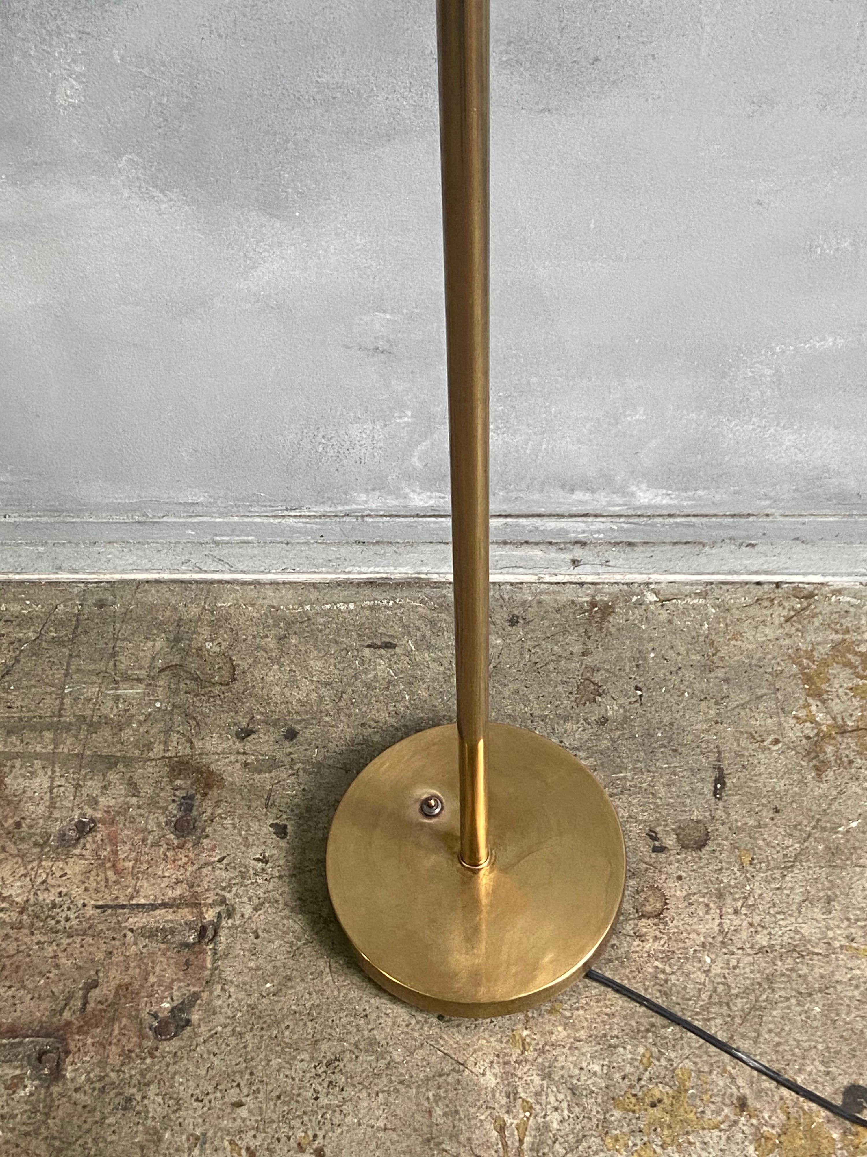 Midcentury Brass Koch and Lowy Torchère Floor Lamp 4