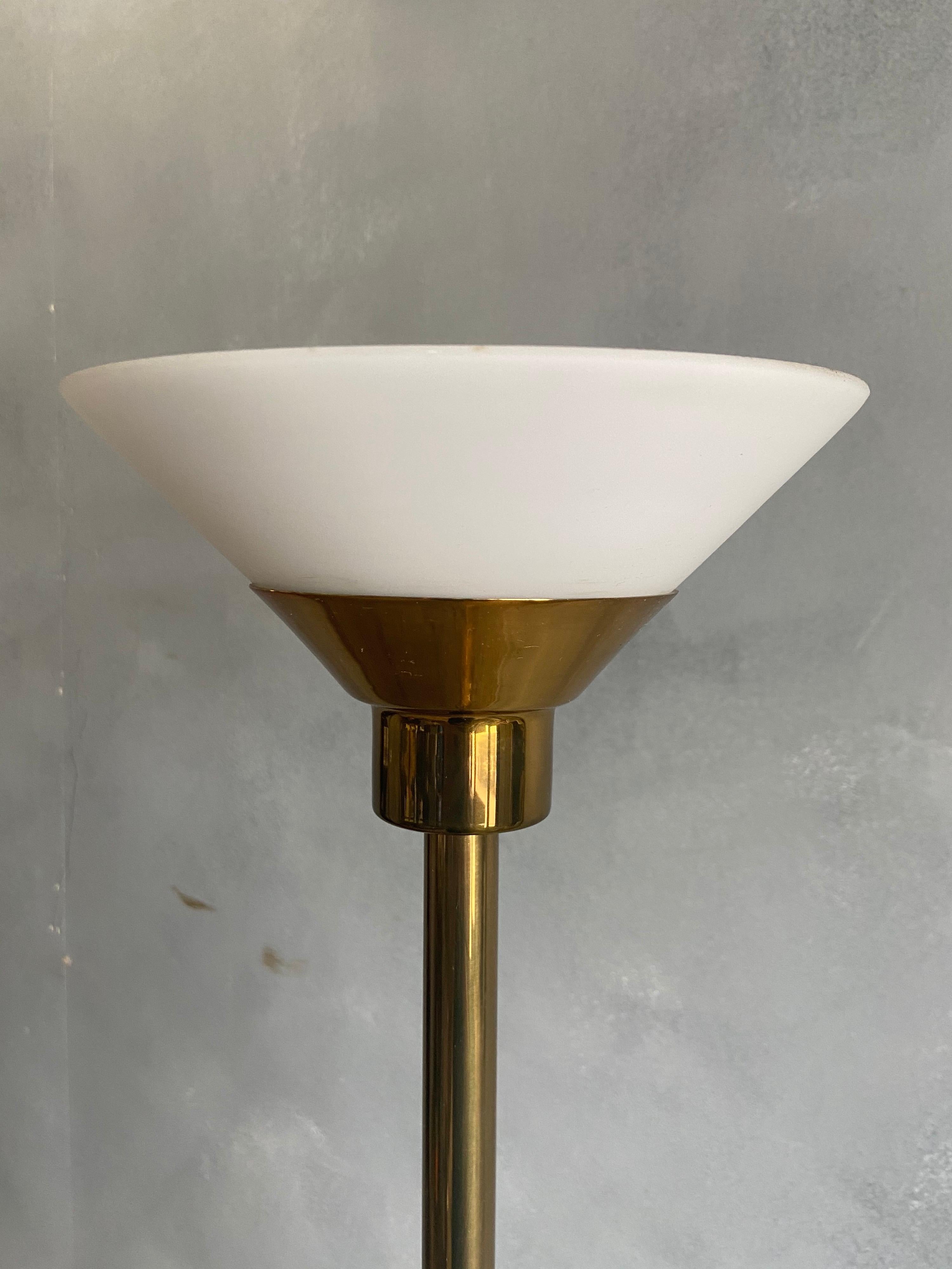 American Midcentury Brass Koch and Lowy Torchère Floor Lamp