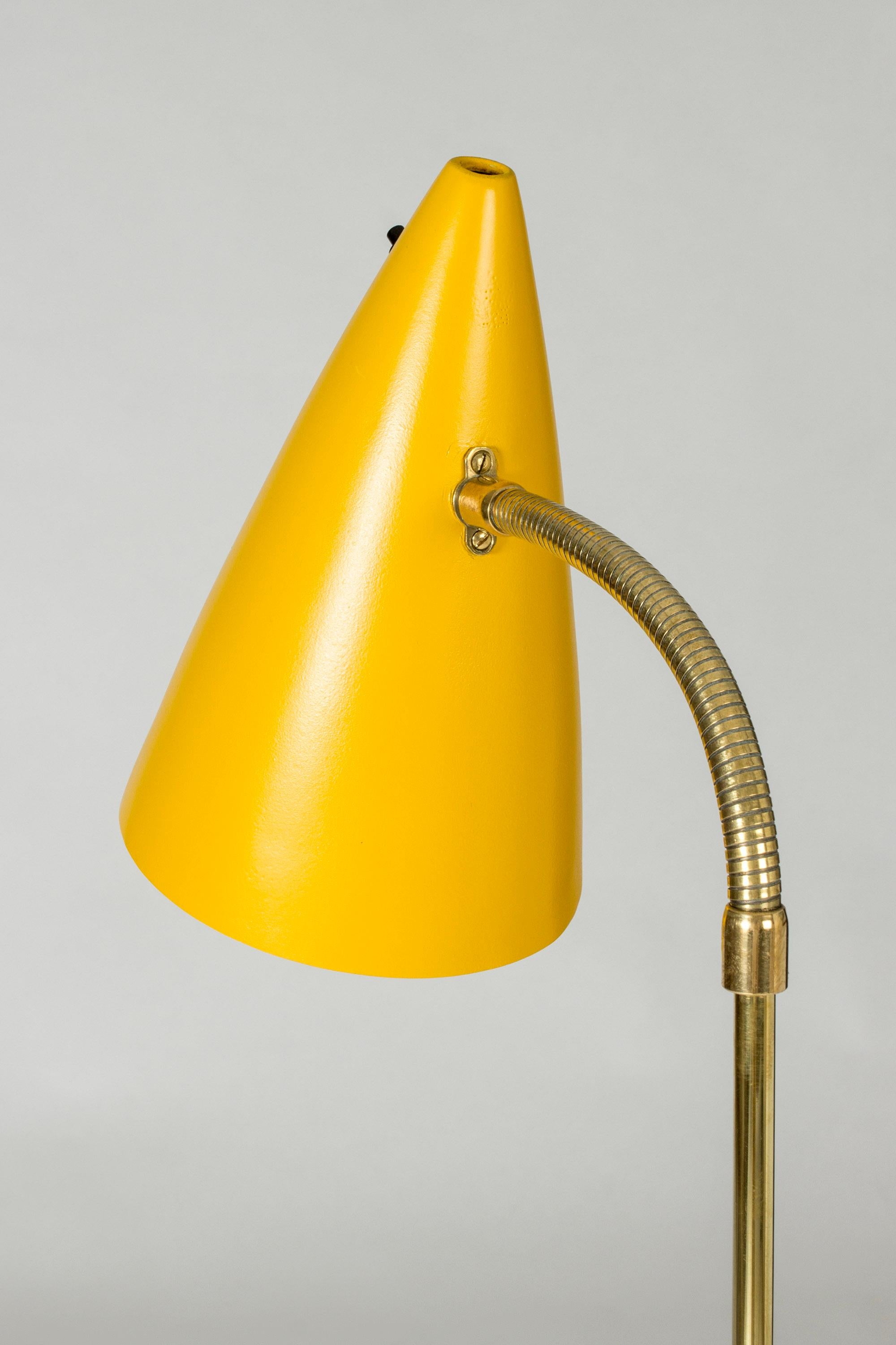 Midcentury Brass & Lacquered Metal Floor Lamp from Falkenbergs Belysning, 1950s 2