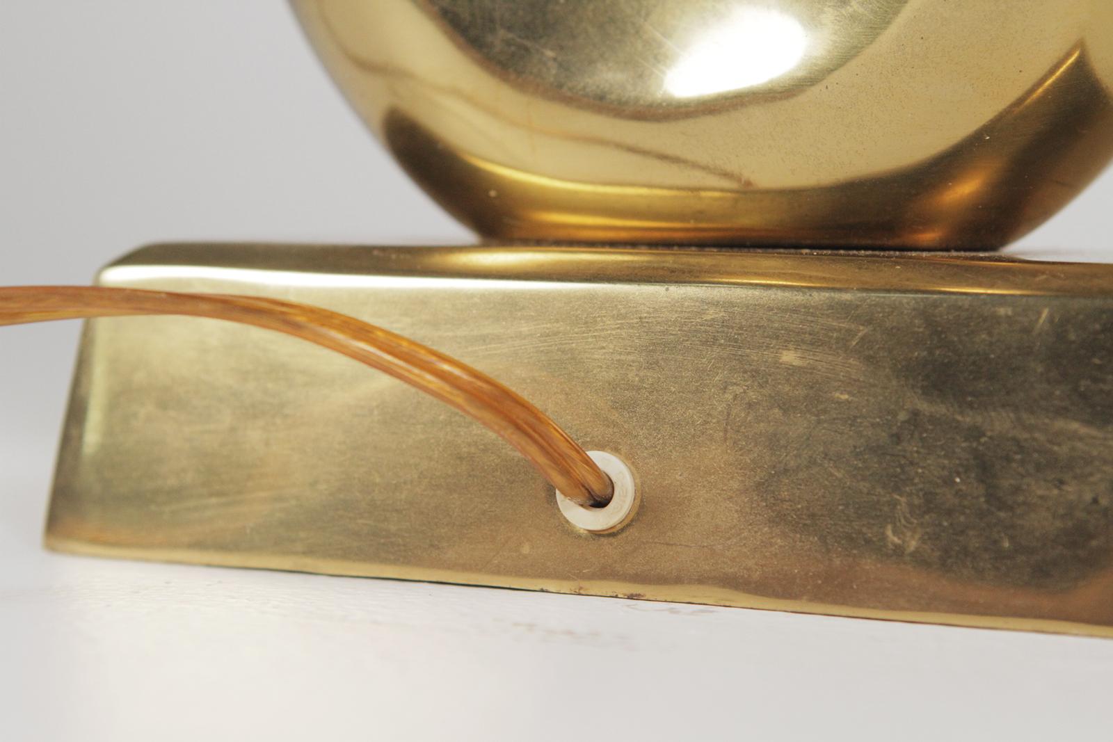 Midcentury Brass Lamp in the Form of a Swimmer 3