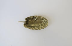 Gold Brass Leaf Jewelry Dish