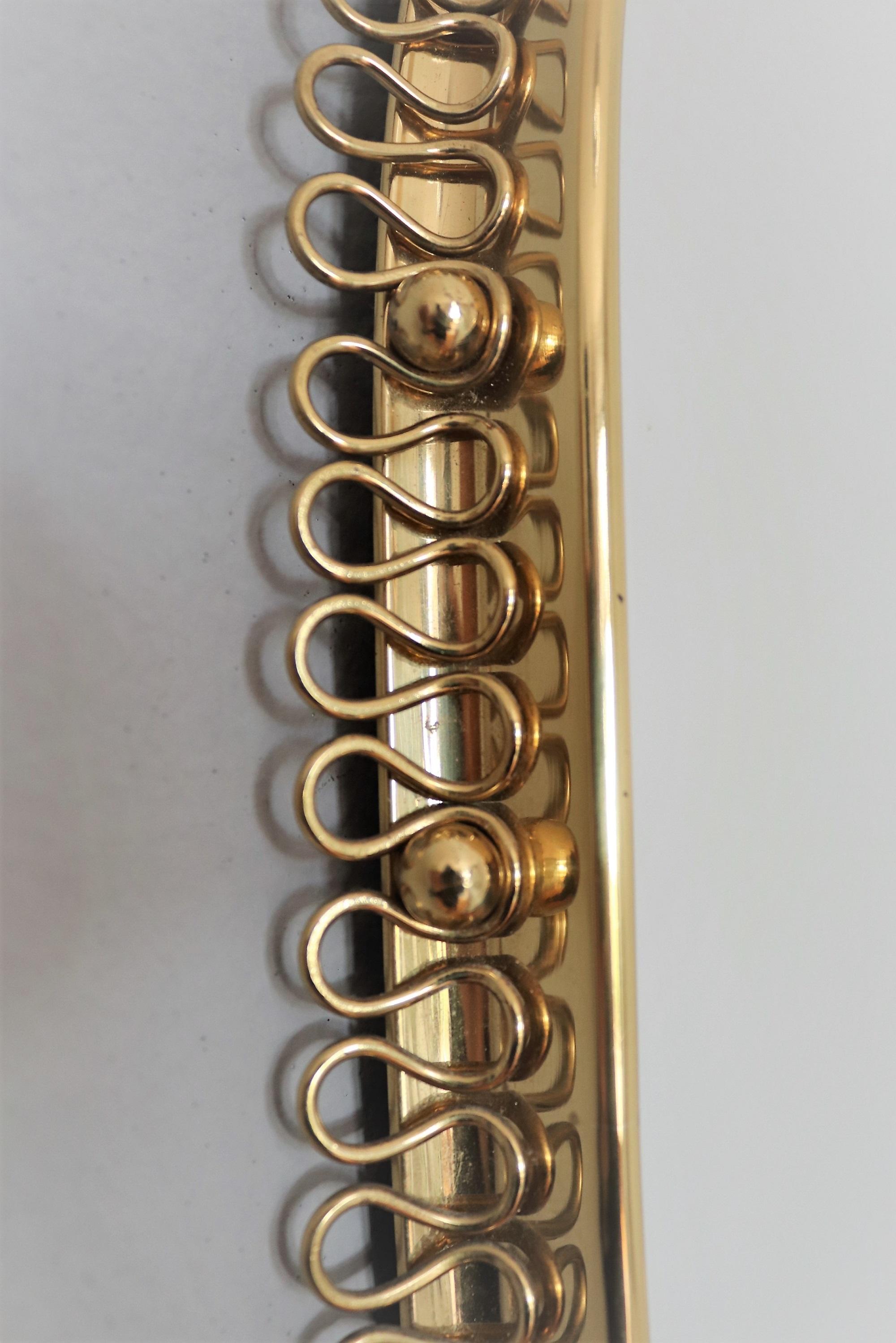 Mid-20th Century Midcentury Brass Loop Wall Mirror by Josef Frank for Svensk Tenn, 1950s
