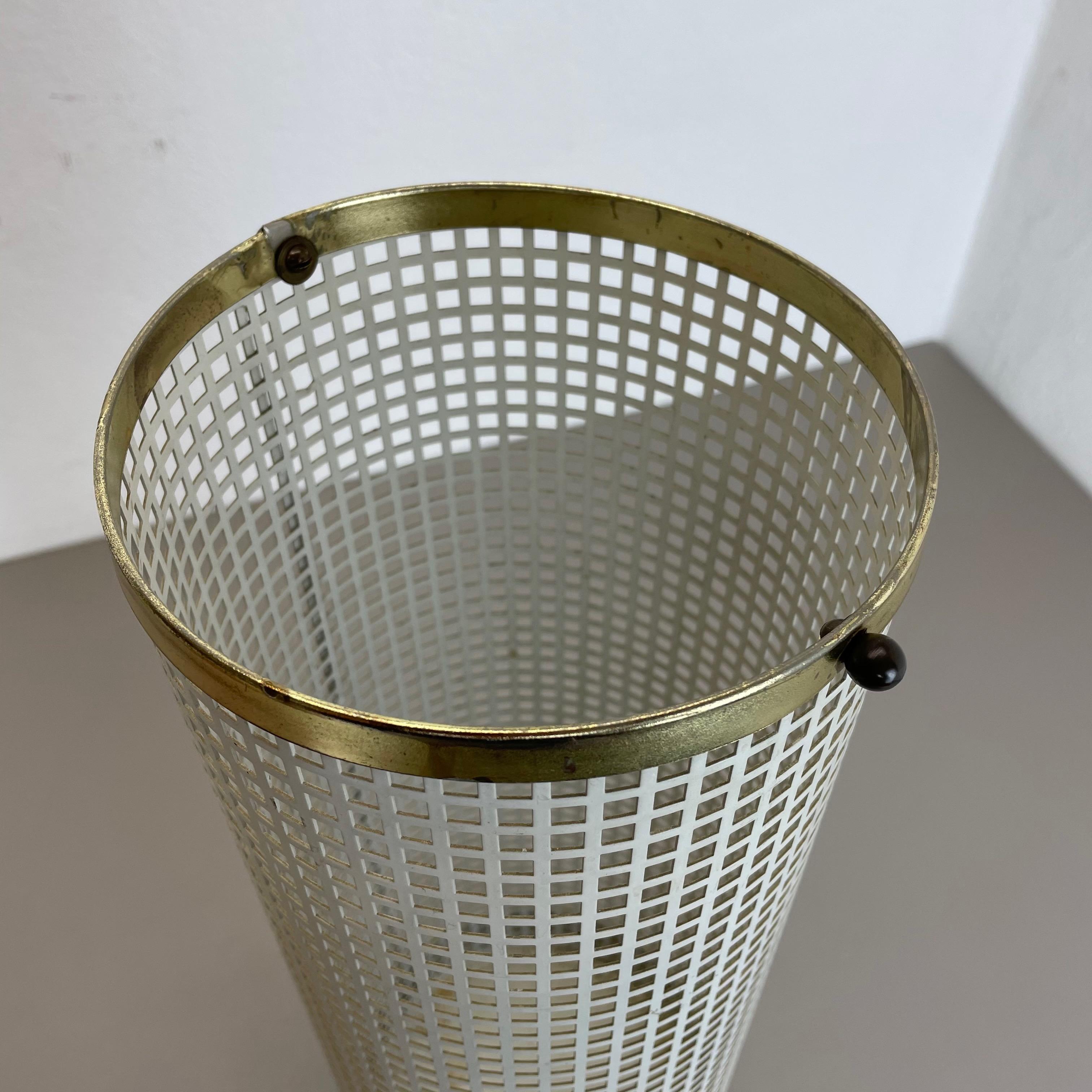 Porte-parapluies de style Hollywood Regency en laiton Matgot du milieu du siècle, France, années 1950 en vente 2