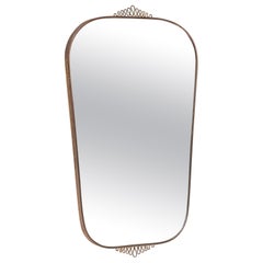 Midcentury brass mirror attributed to Gio Ponti Midcentury brass mirror attributed to Gio Ponti