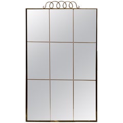 Midcentury Brass Mirror