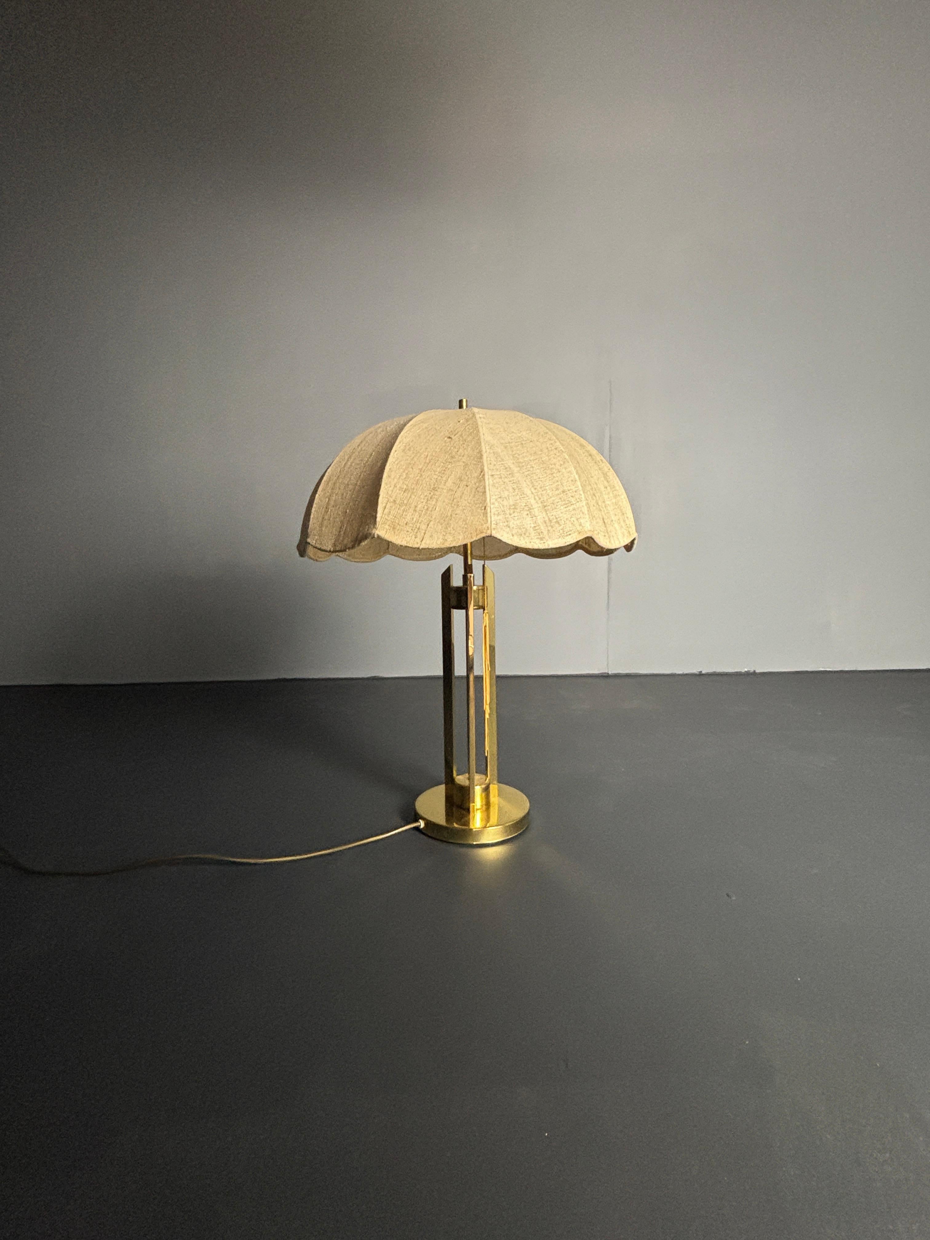 Lampe de table à champignon en laiton du milieu du siècle, Autriche, années 1960-1970 en vente 4
