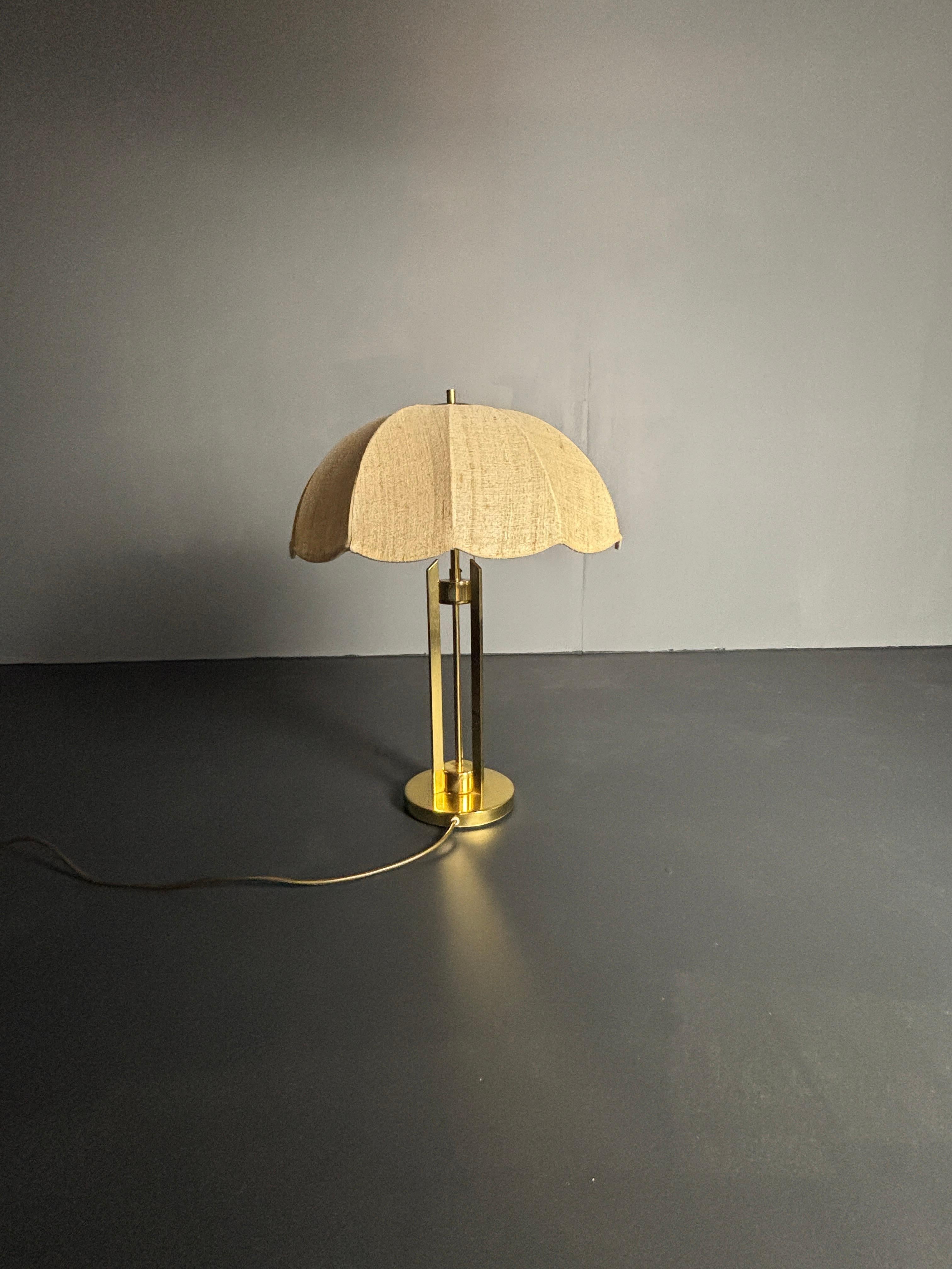 Lampe de table à champignon en laiton du milieu du siècle, Autriche, années 1960-1970 en vente 5
