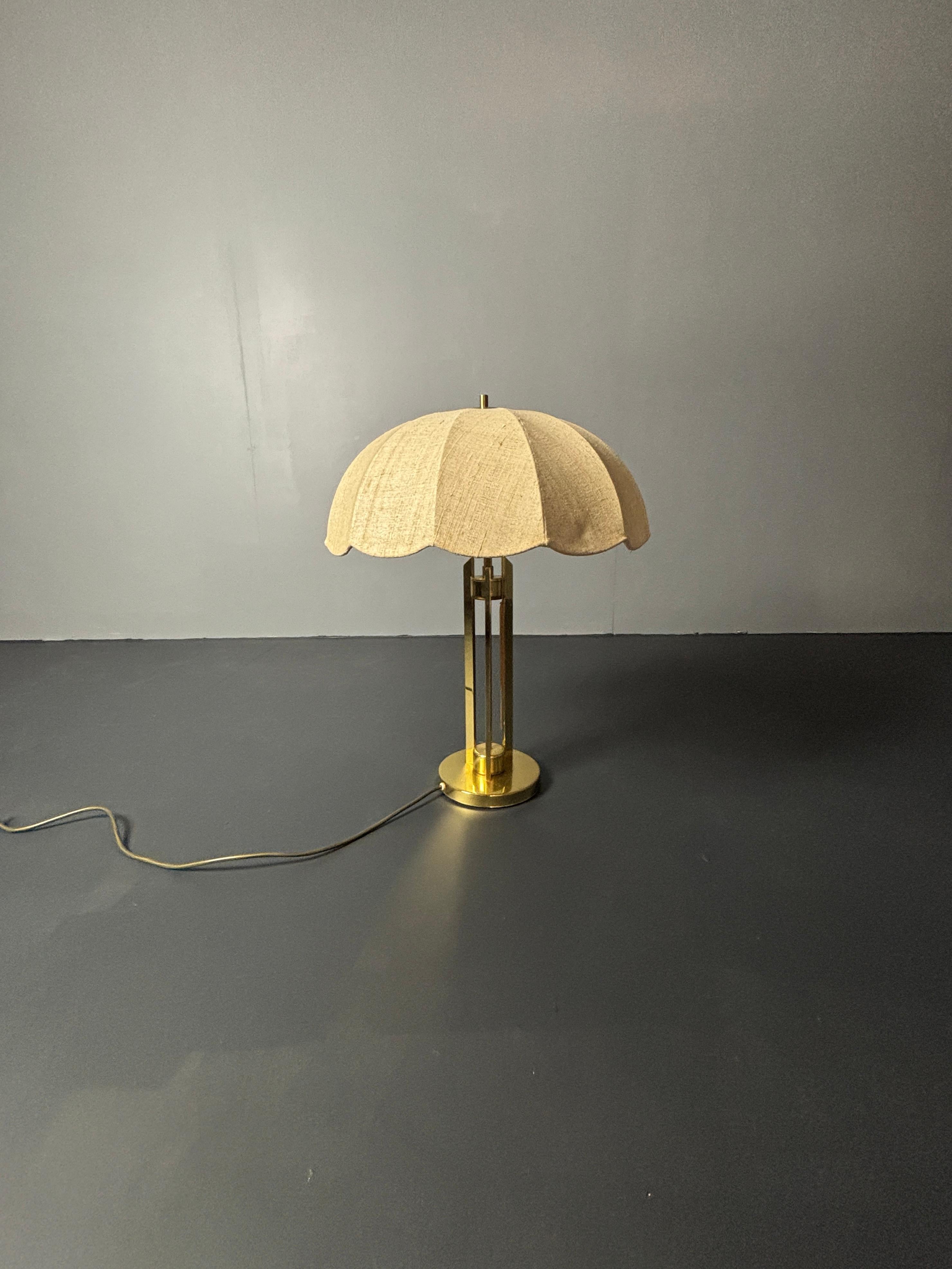 Lampe de table à champignon en laiton du milieu du siècle, Autriche, années 1960-1970 en vente 6