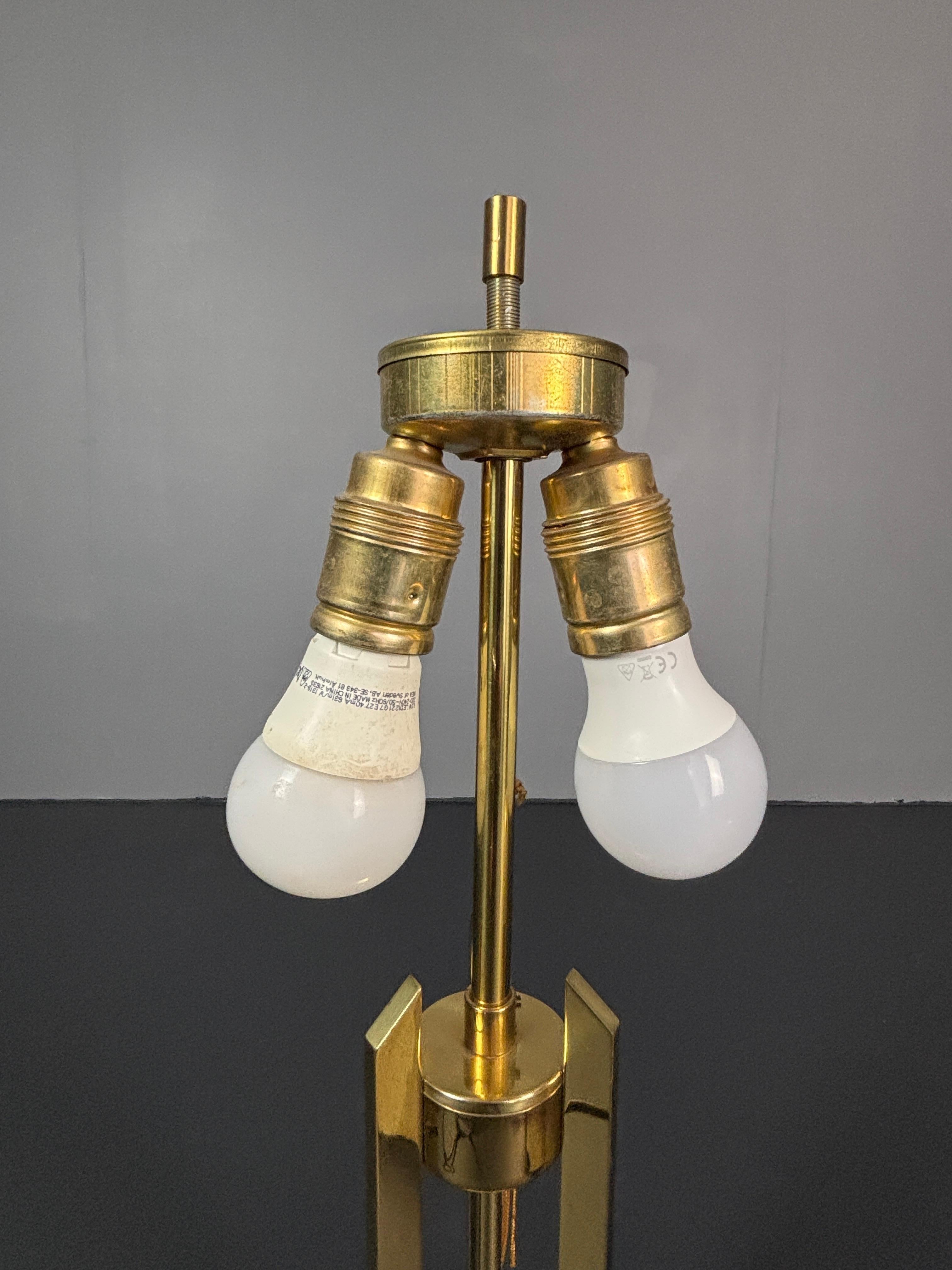 Laiton Lampe de table à champignon en laiton du milieu du siècle, Autriche, années 1960-1970 en vente