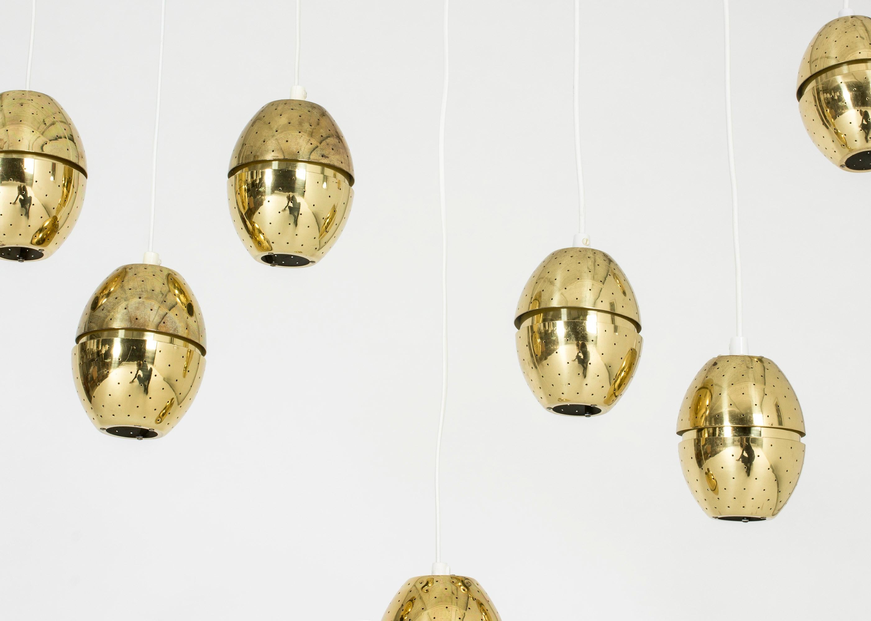 Midcentury Brass Pendant by Hans-Agne Jakobsson In Good Condition In Stockholm, SE