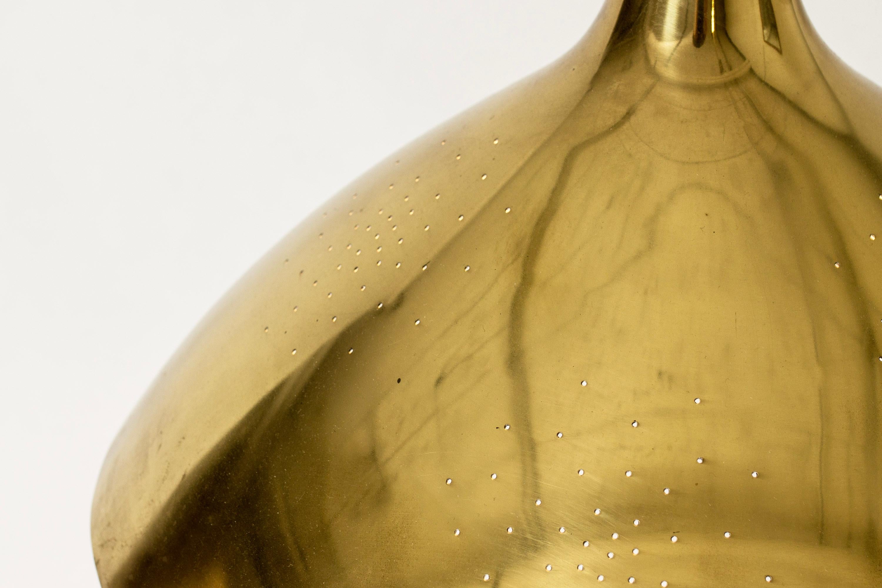 Finnish Midcentury Brass Pendant Lamp by Lisa Johansson-Pape, Orno, Finland, 1950s For Sale