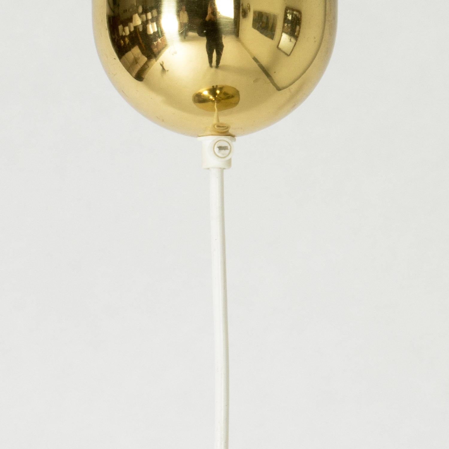 Mid-20th Century Midcentury Brass Pendant Lamp by Lisa Johansson-Pape, Orno, Finland, 1950s For Sale