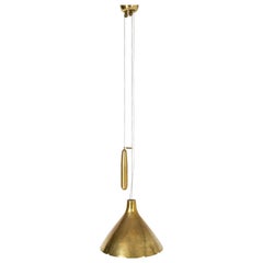 Midcentury Brass Pendant Lamp by Paavo Tynell for Taito Oy, Finland, 1950s