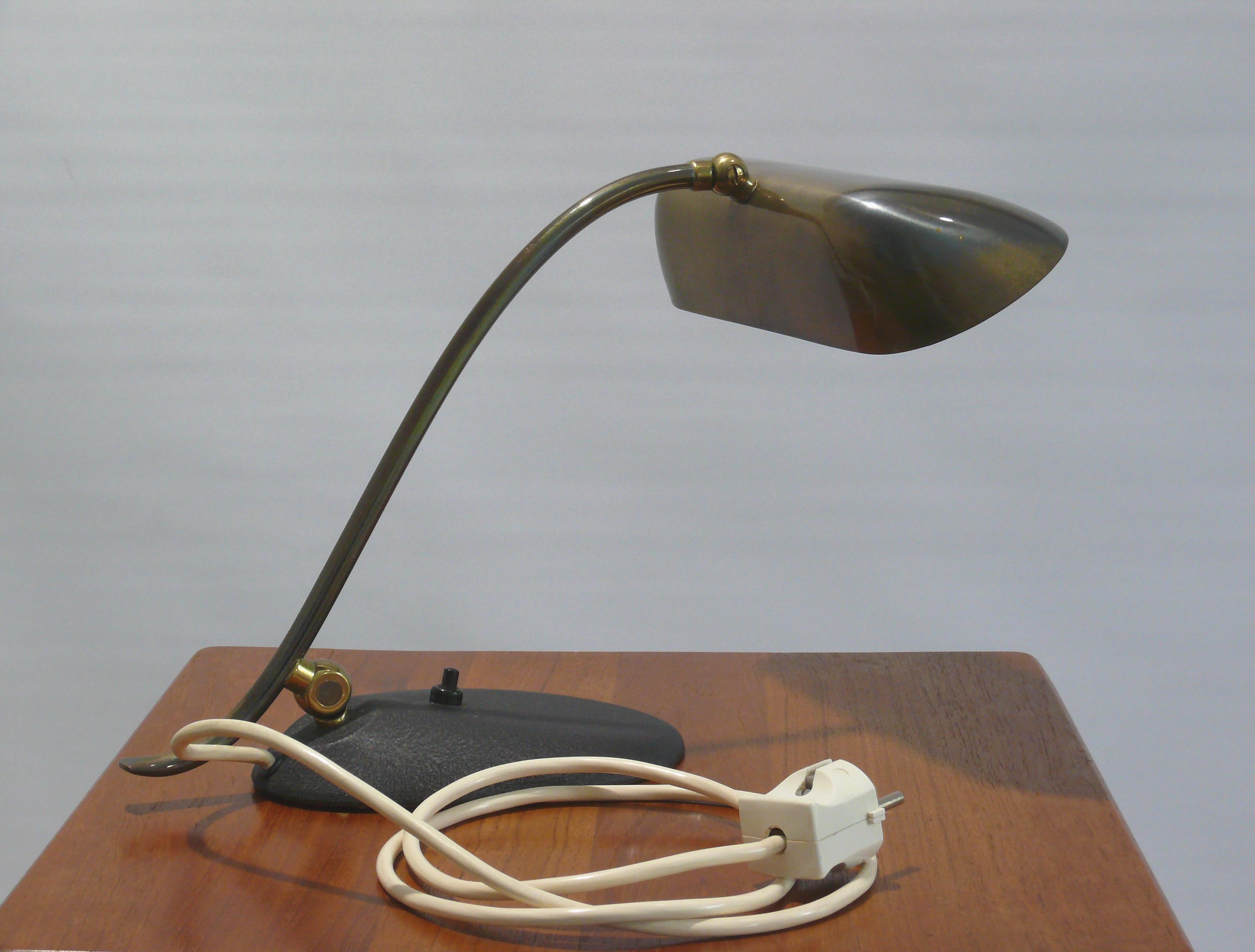 Lampe de piano en laiton du milieu du siècle, 1960 en vente 3