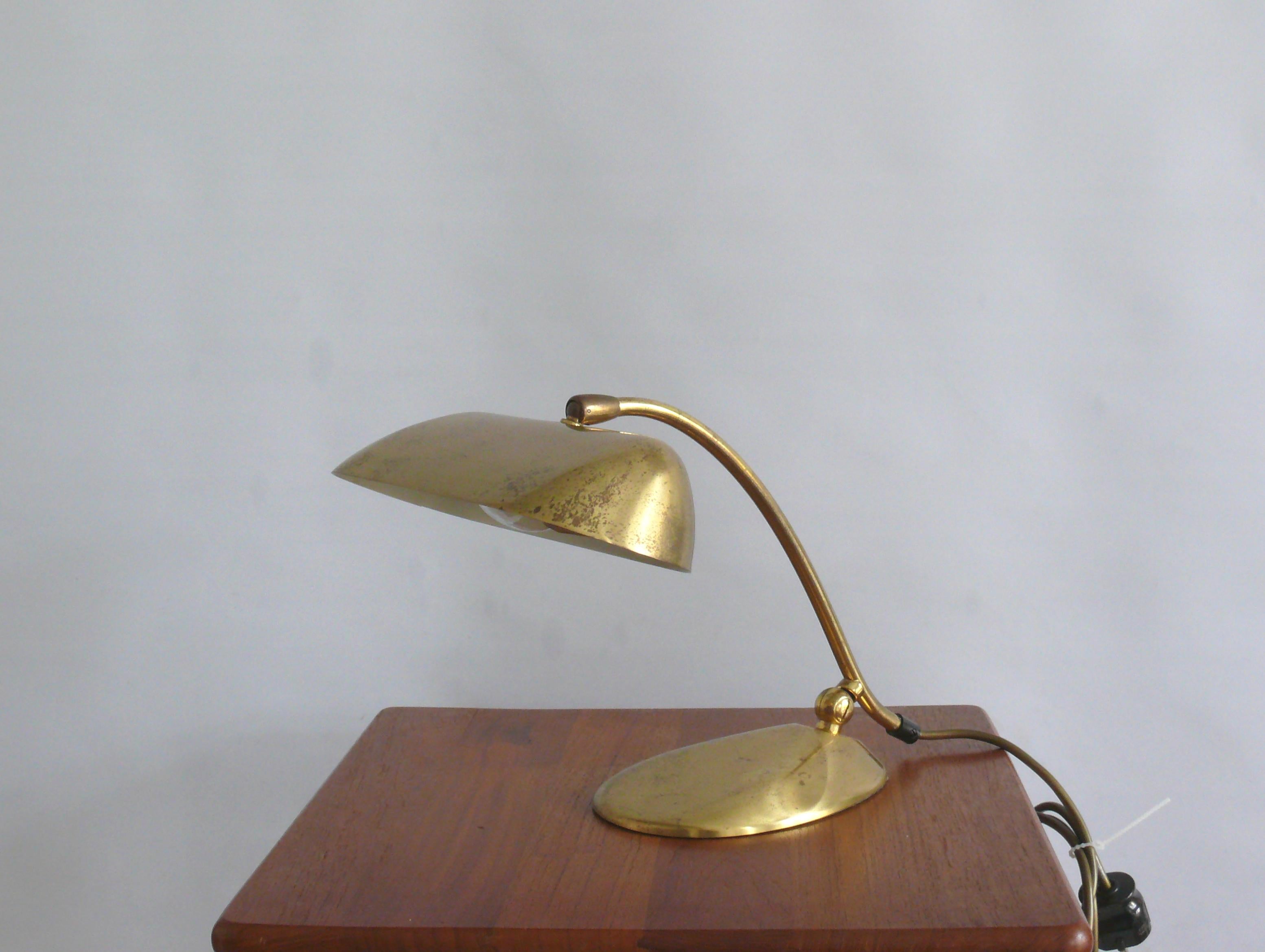 Midcentury Brass Piano Lamp, 1960s In Good Condition In Schwerin, MV