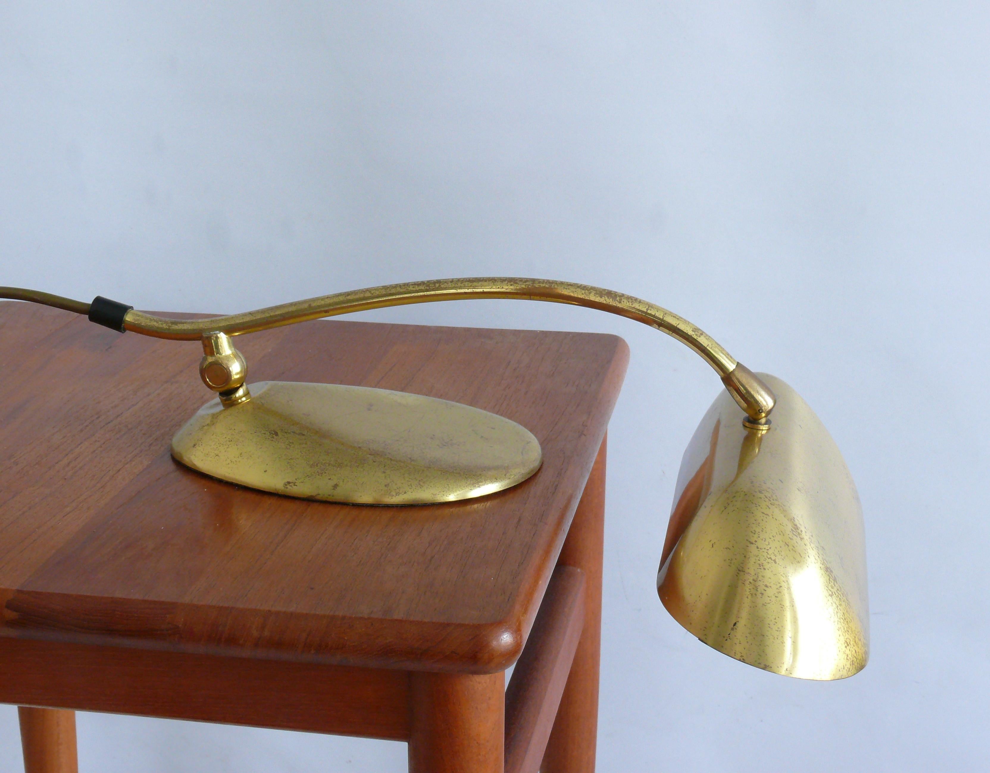 Mid-20th Century Midcentury Brass Piano Lamp, 1960s For Sale